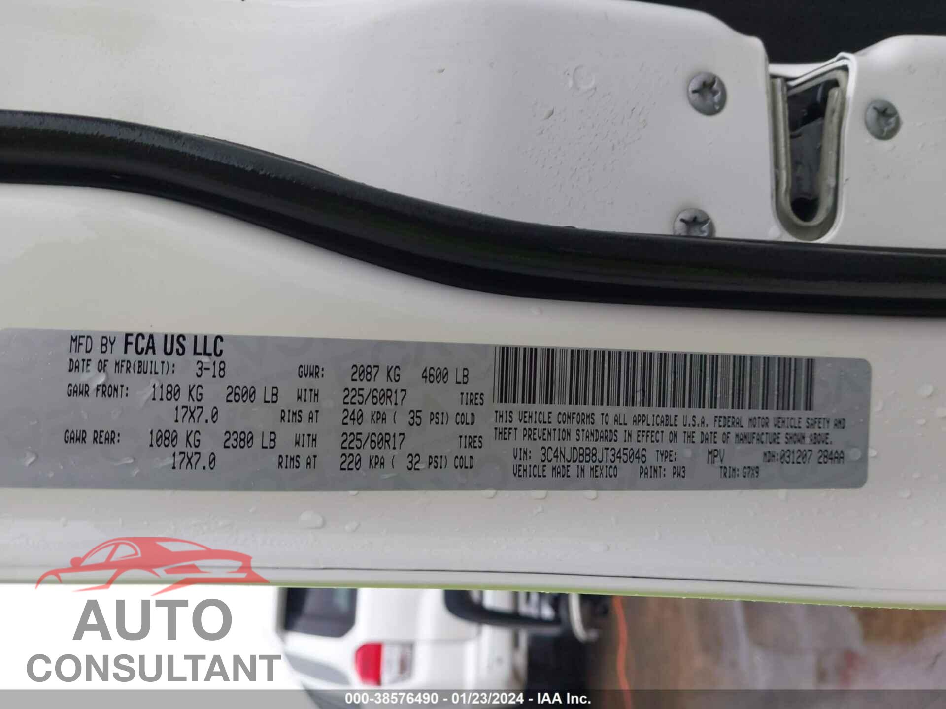 JEEP COMPASS 2018 - 3C4NJDBB8JT345046
