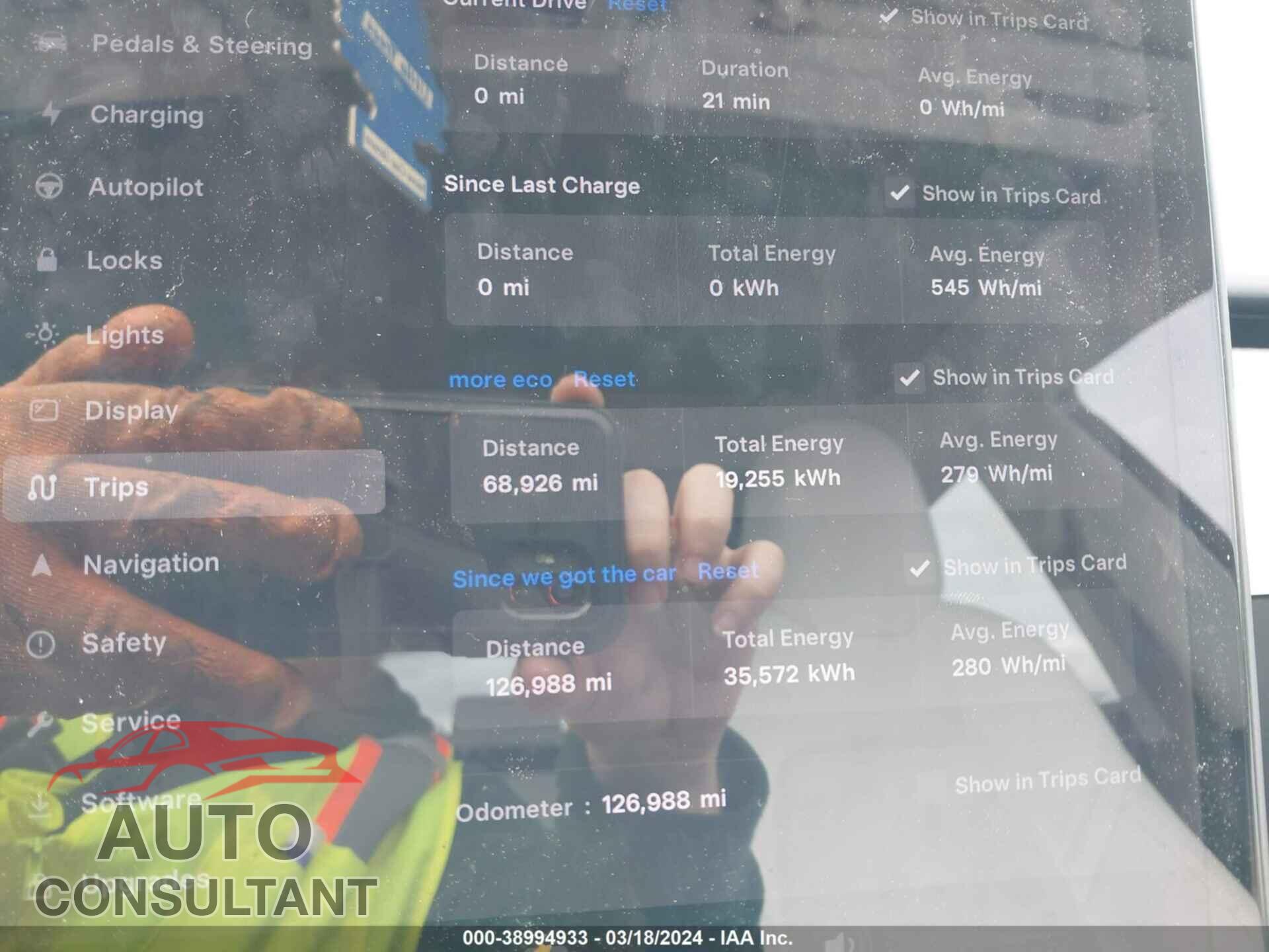 TESLA MODEL 3 2019 - 5YJ3E1EB7KF214082