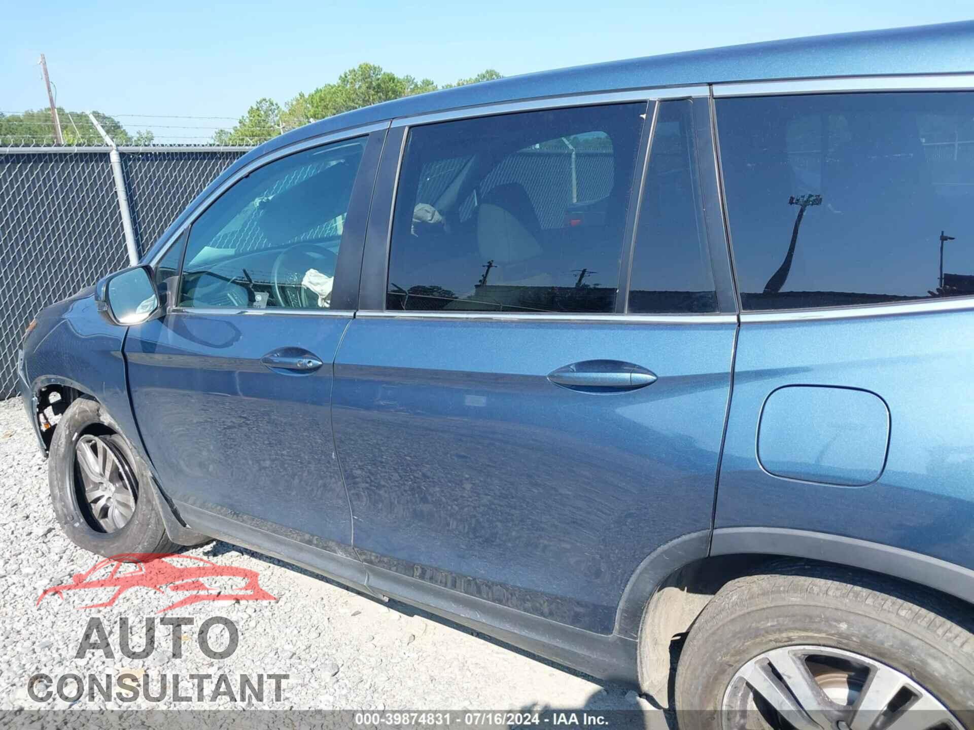 HONDA PILOT 2016 - 5FNYF5H54GB016275