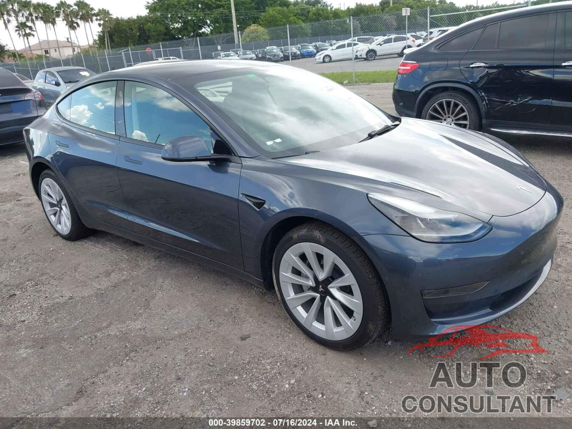 TESLA MODEL 3 2022 - 5YJ3E1EA7NF330443