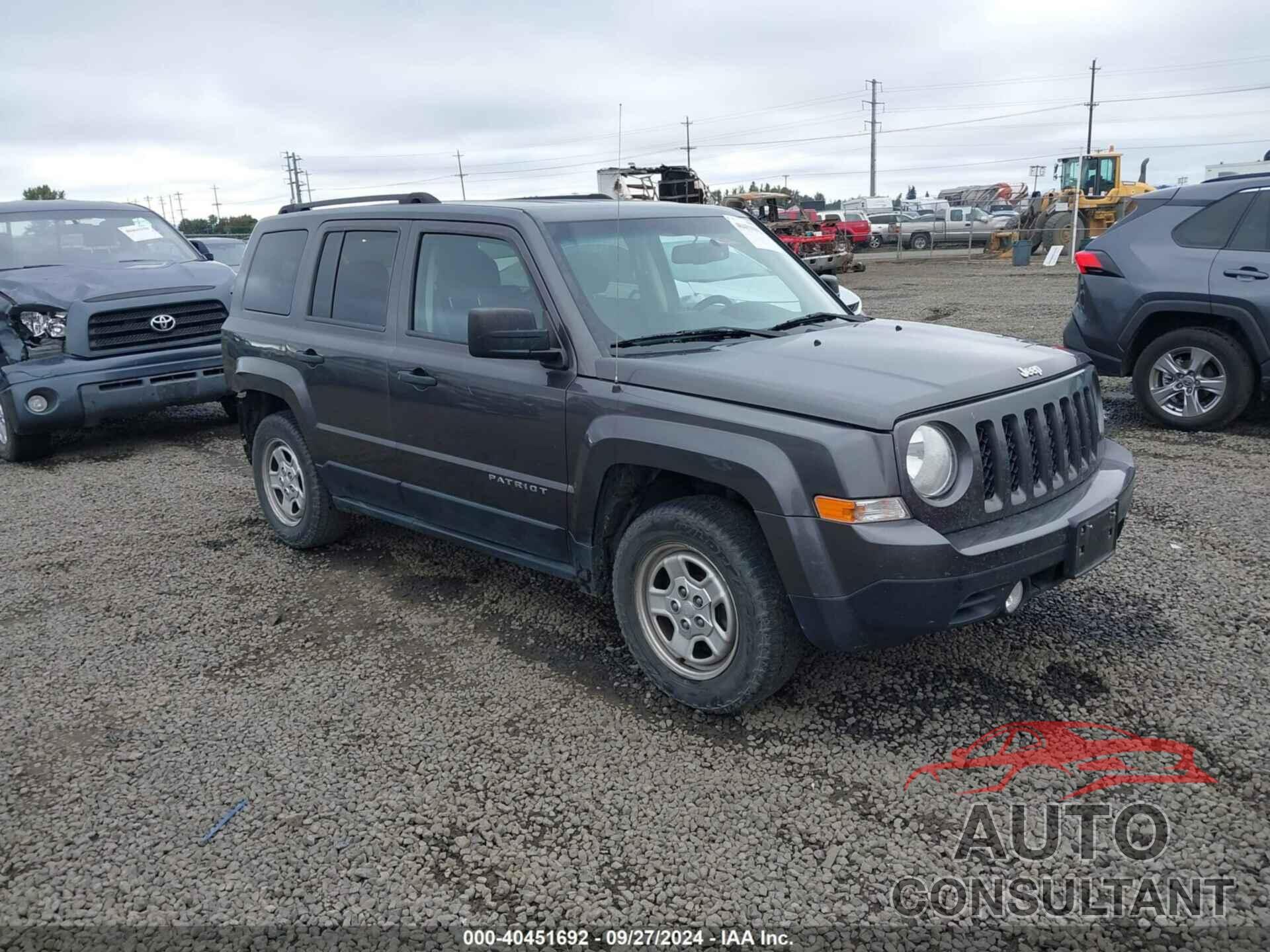 JEEP PATRIOT 2016 - 1C4NJPBA9GD813907