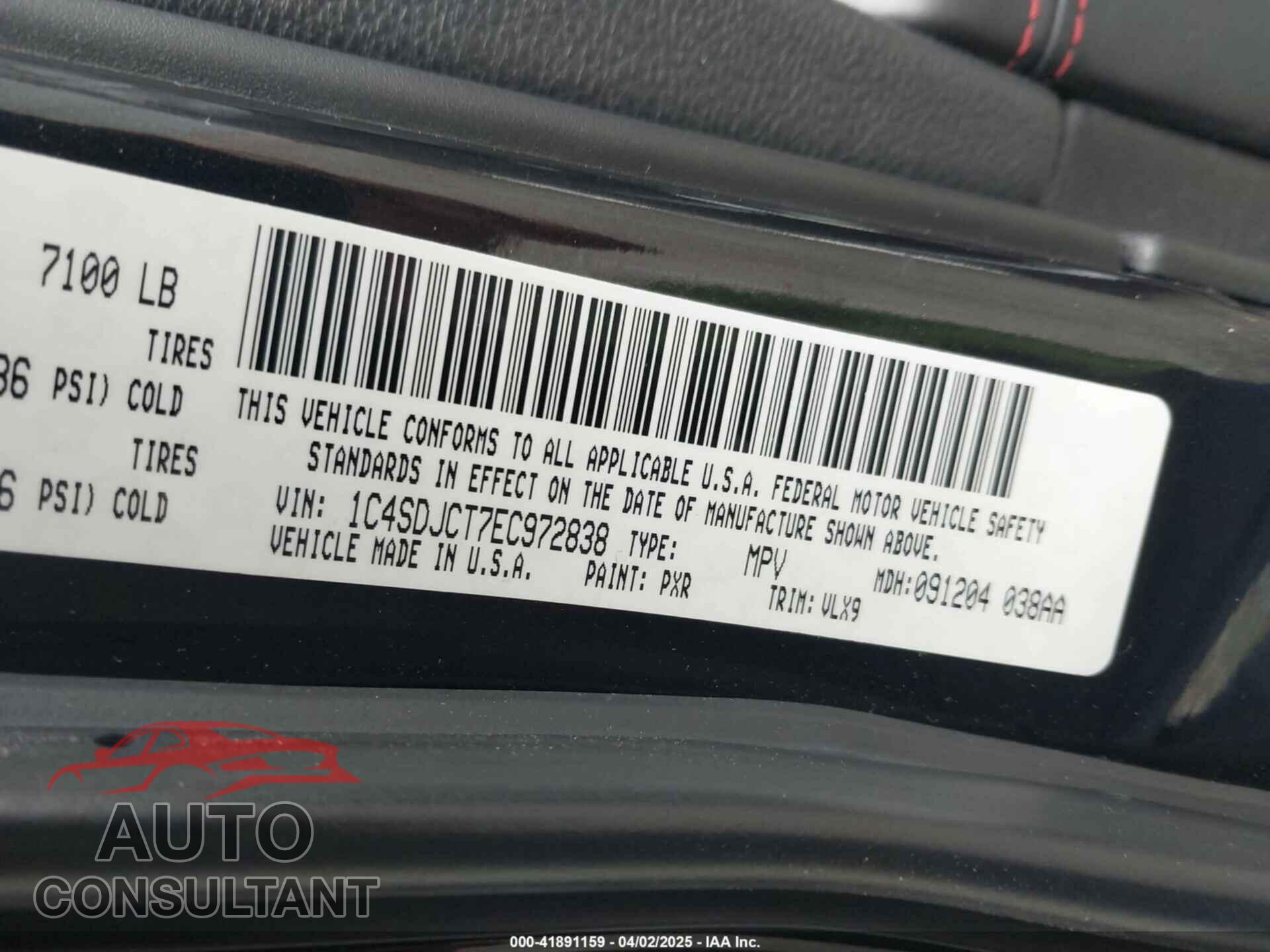 DODGE DURANGO 2014 - 1C4SDJCT7EC972838