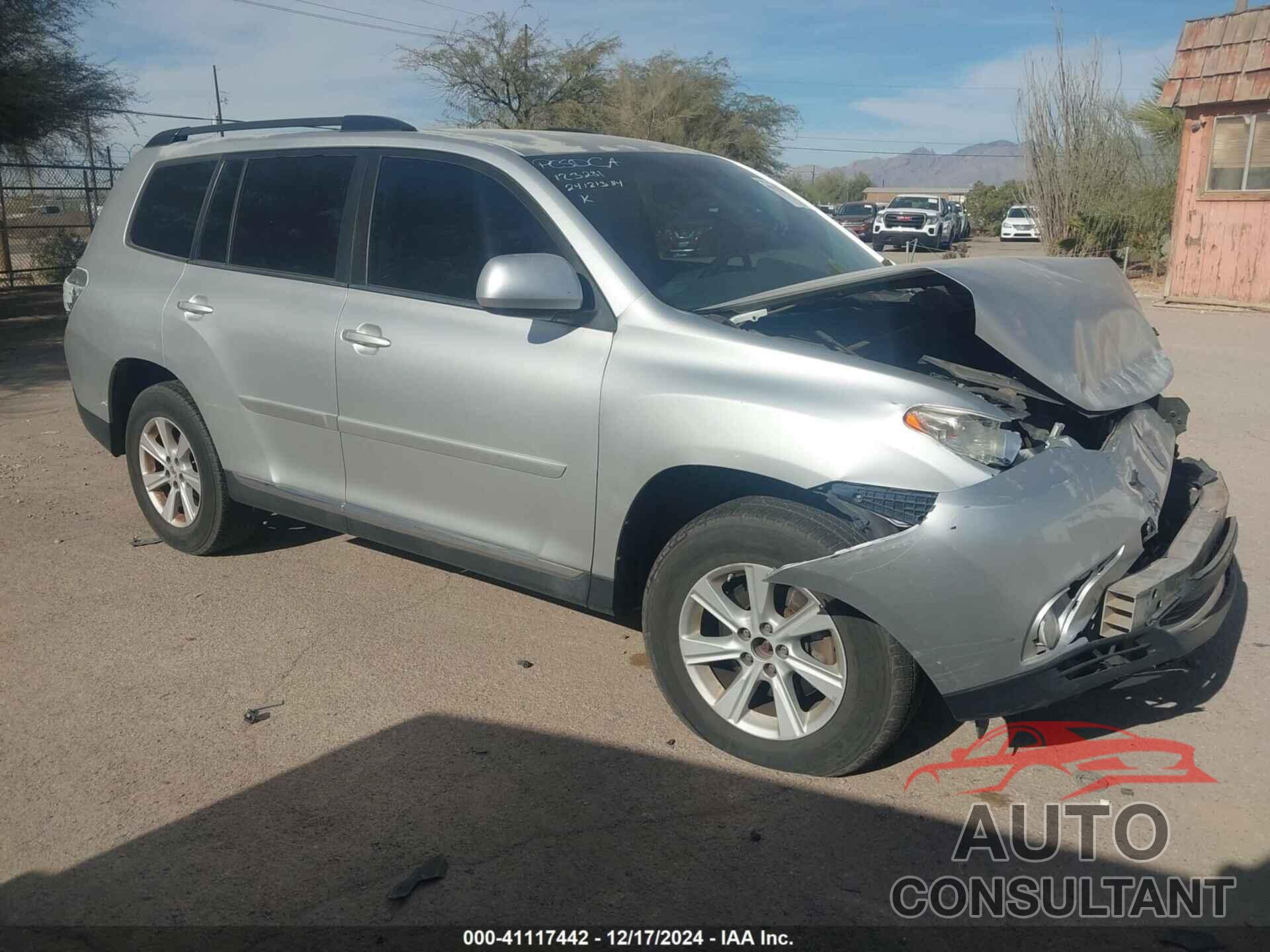 TOYOTA HIGHLANDER 2012 - 5TDBK3EH5CS125130