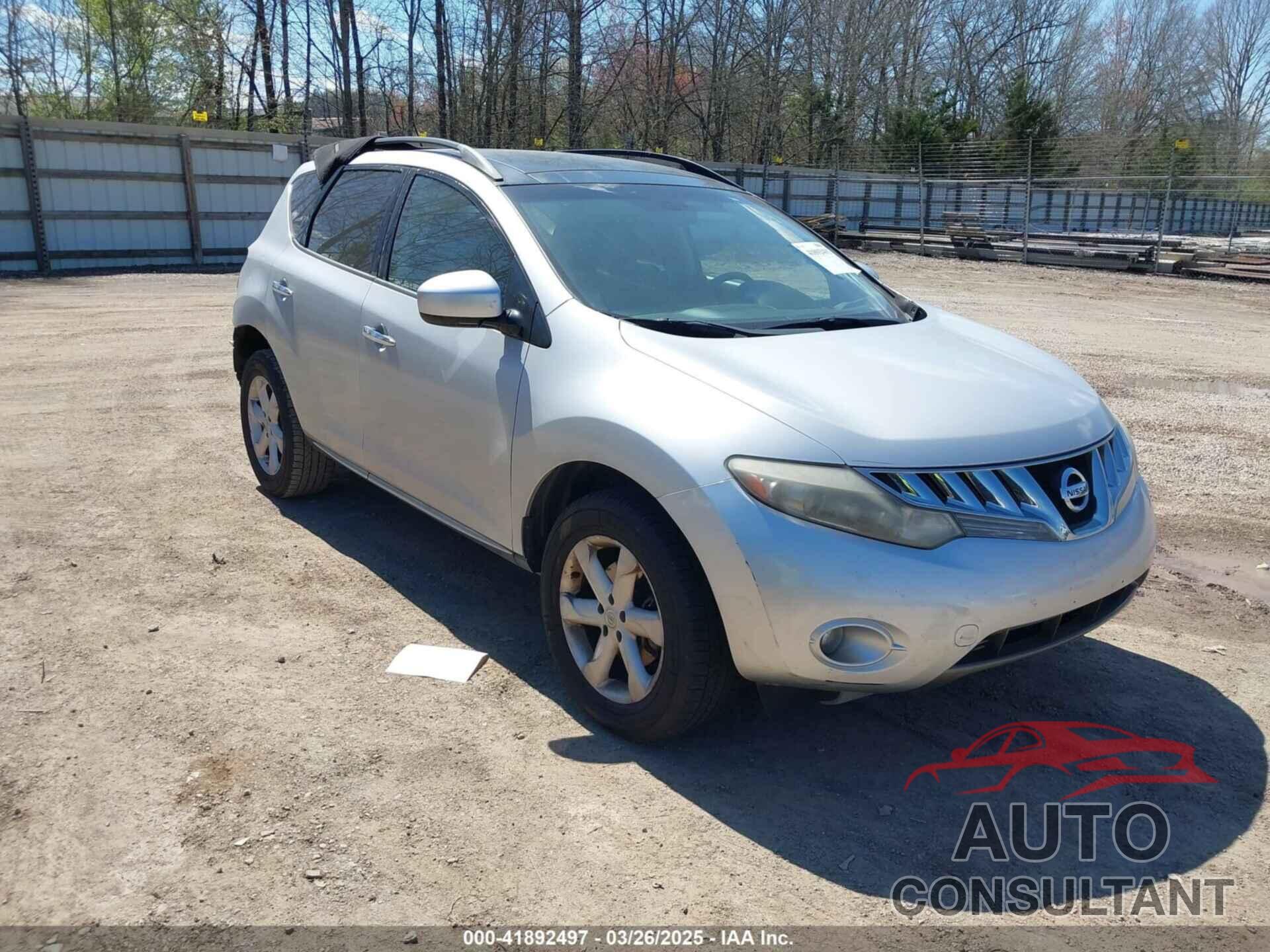 NISSAN MURANO 2010 - JN8AZ1MU5AW008725