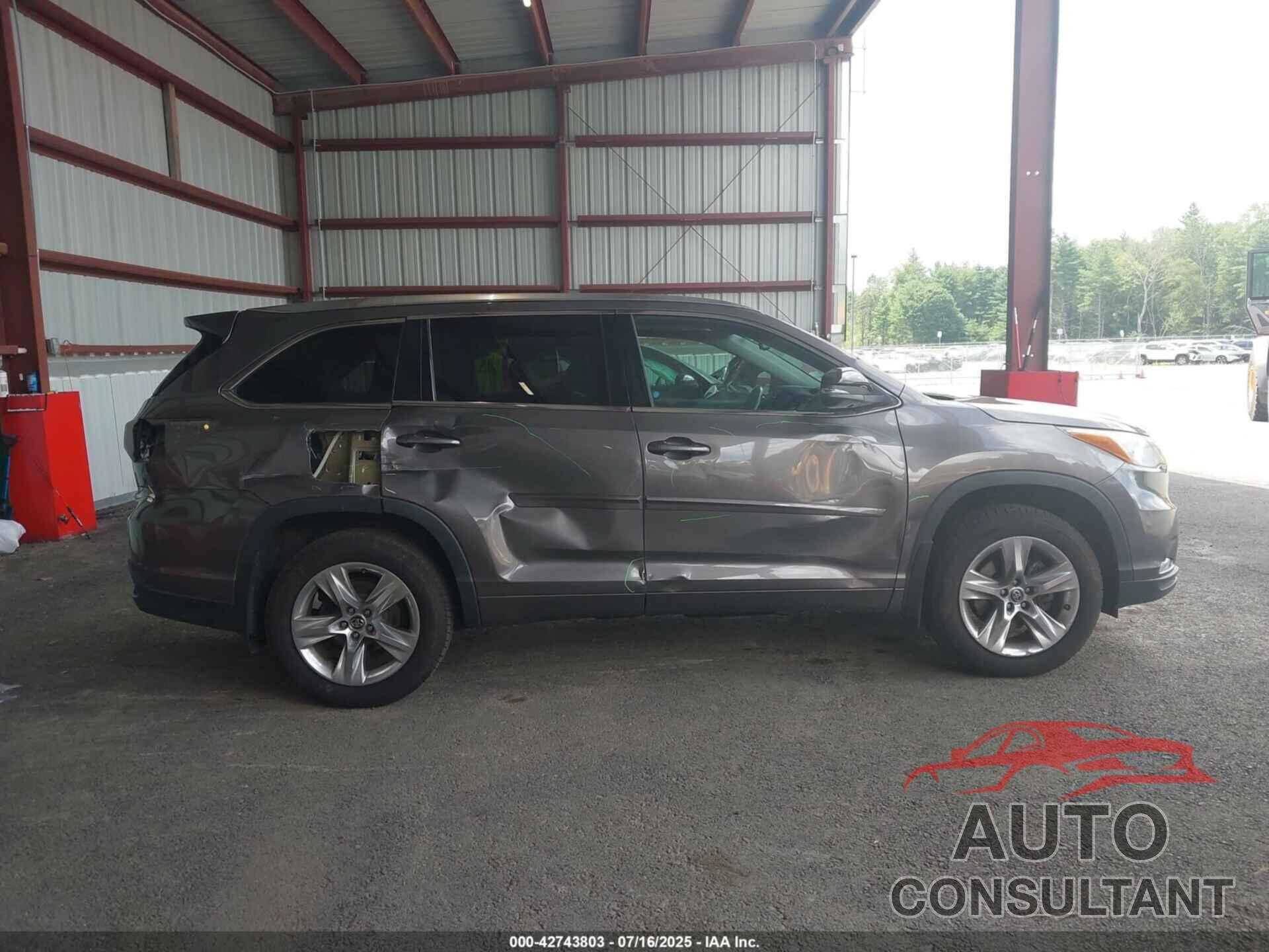 TOYOTA HIGHLANDER 2016 - 5TDDKRFH1GS355442