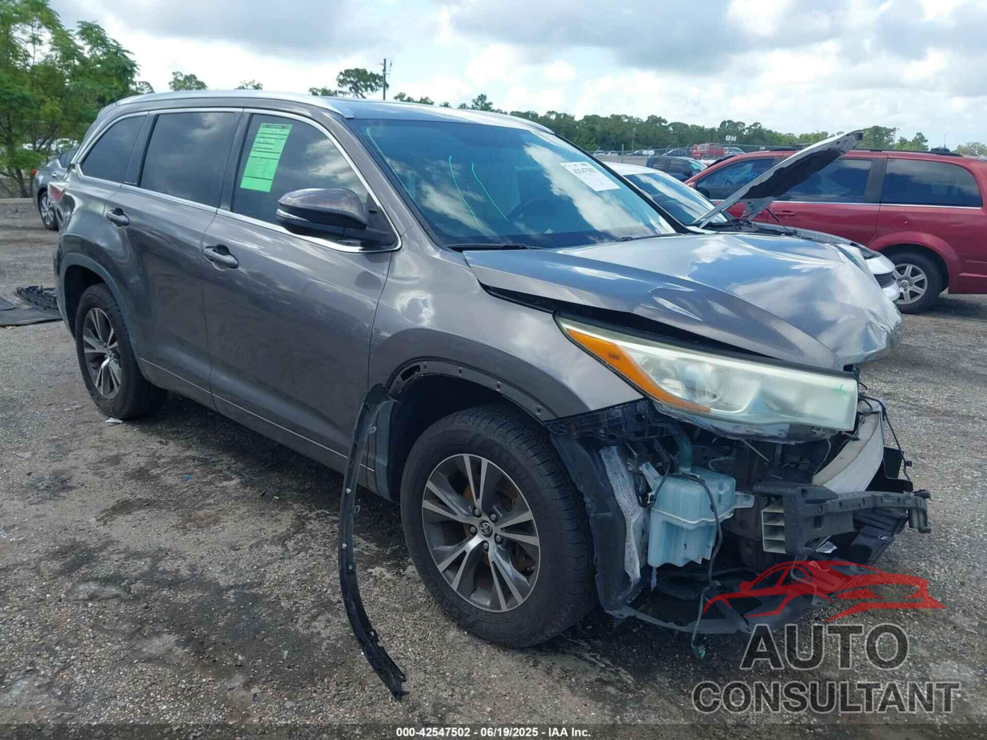 TOYOTA HIGHLANDER 2016 - 5TDKKRFH1GS146483