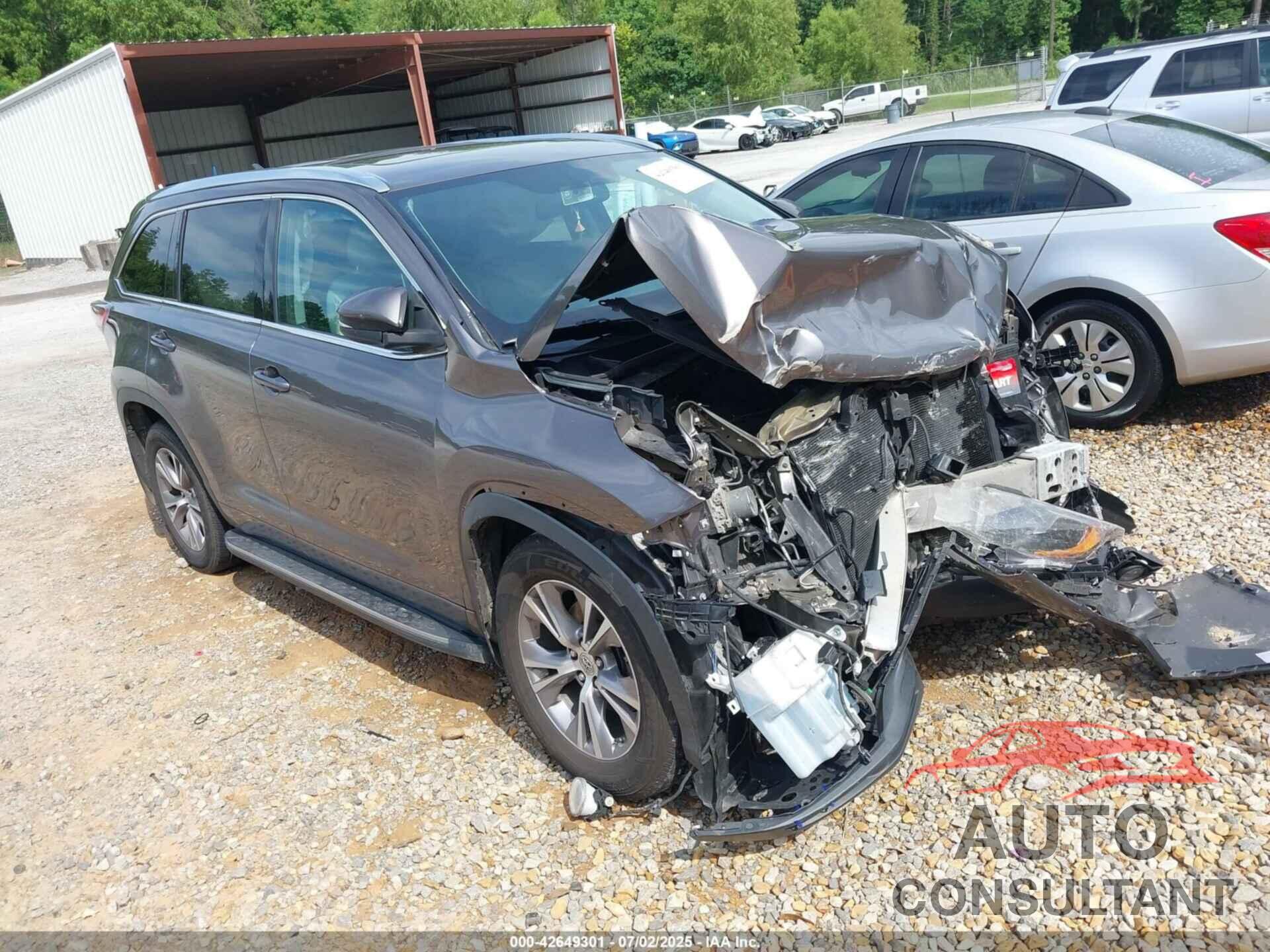 TOYOTA HIGHLANDER 2015 - 5TDKKRFH7FS112546