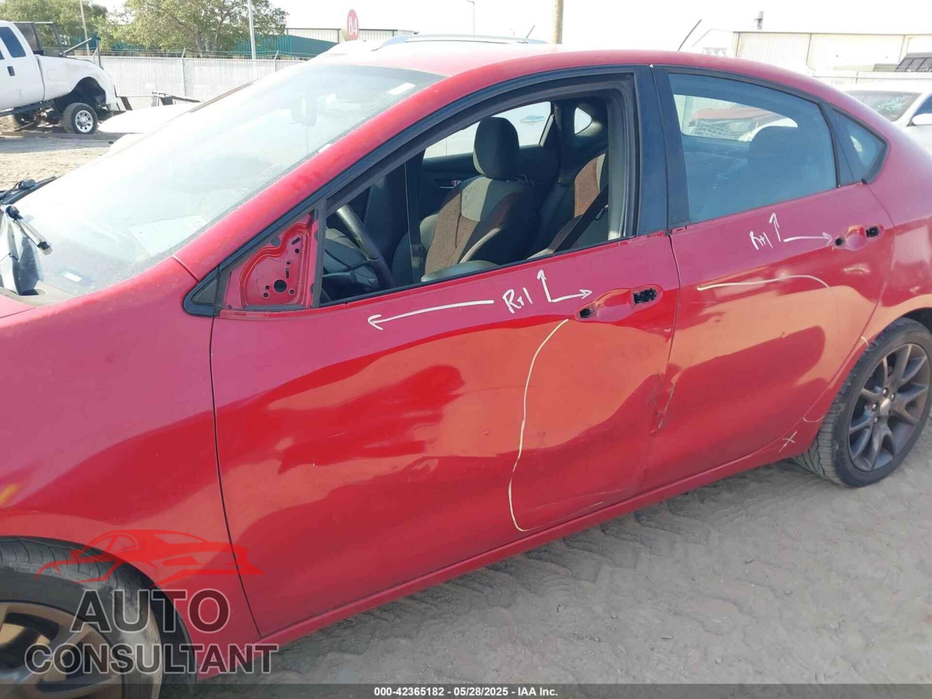 DODGE DART 2015 - 1C3CDFBBXFD405162