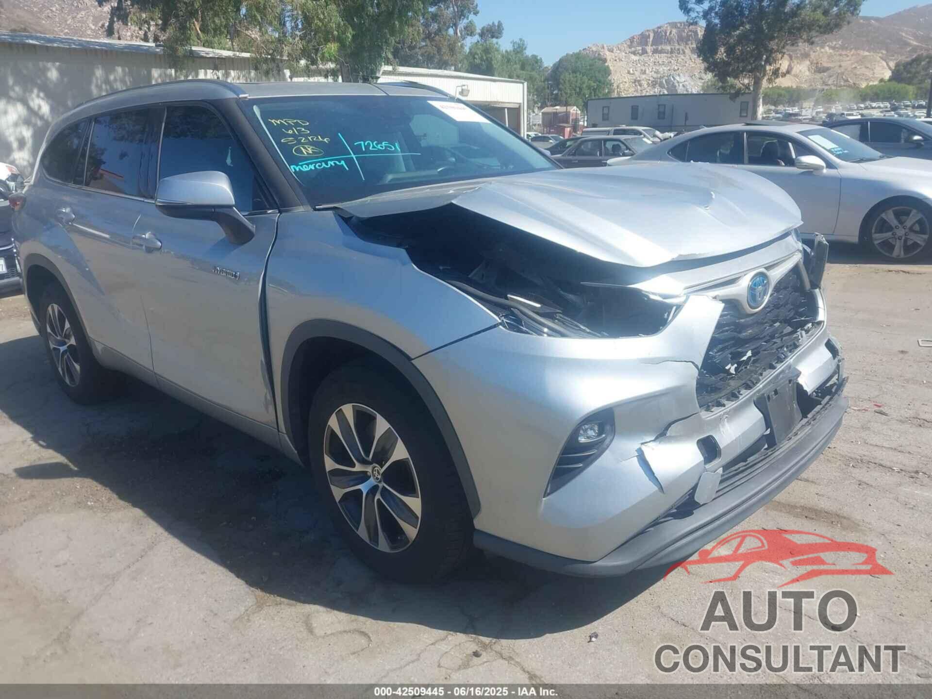 TOYOTA HIGHLANDER 2021 - 5TDHARAH9MS506261