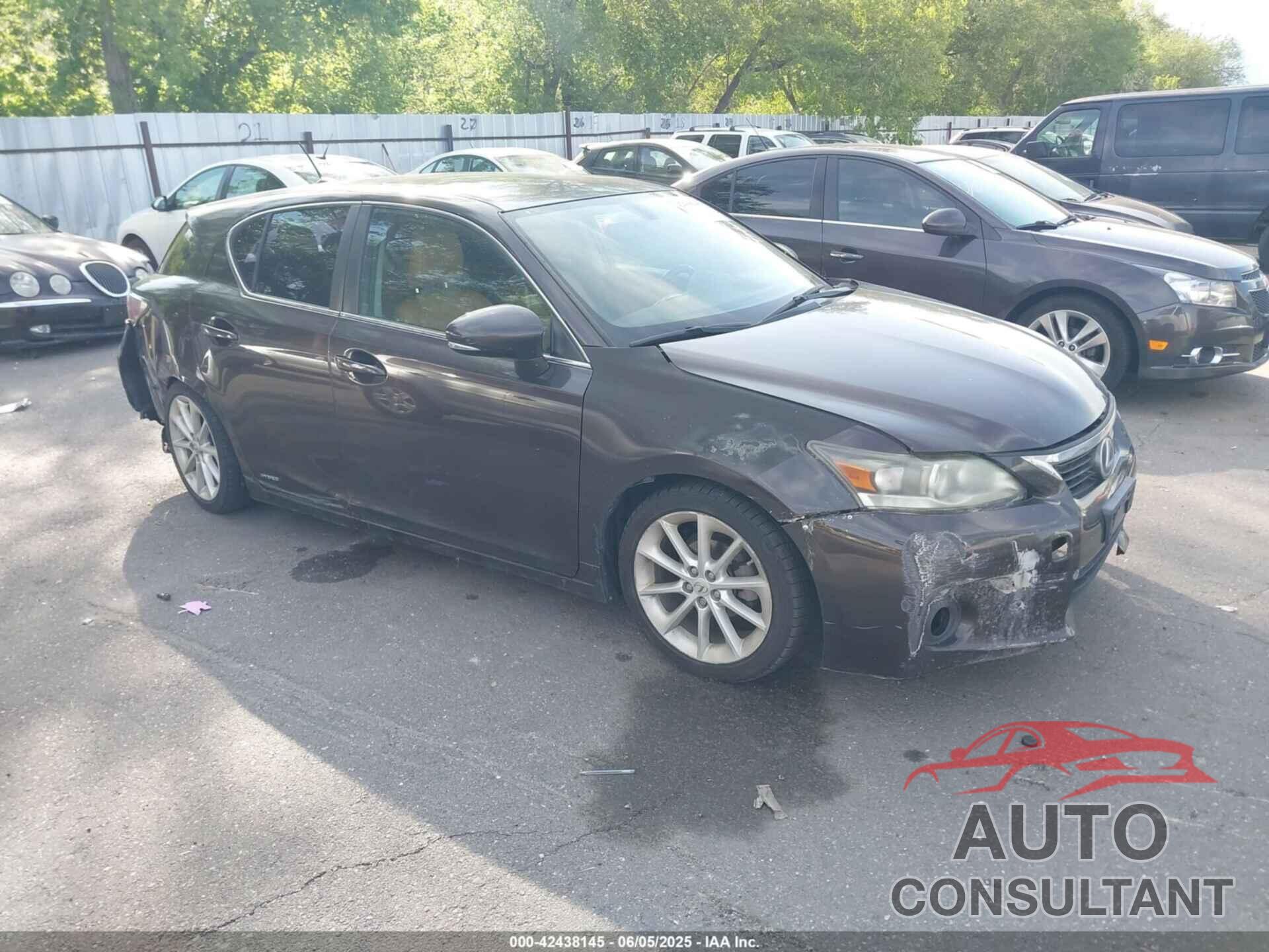 LEXUS CT 200H 2013 - JTHKD5BH3D2164672