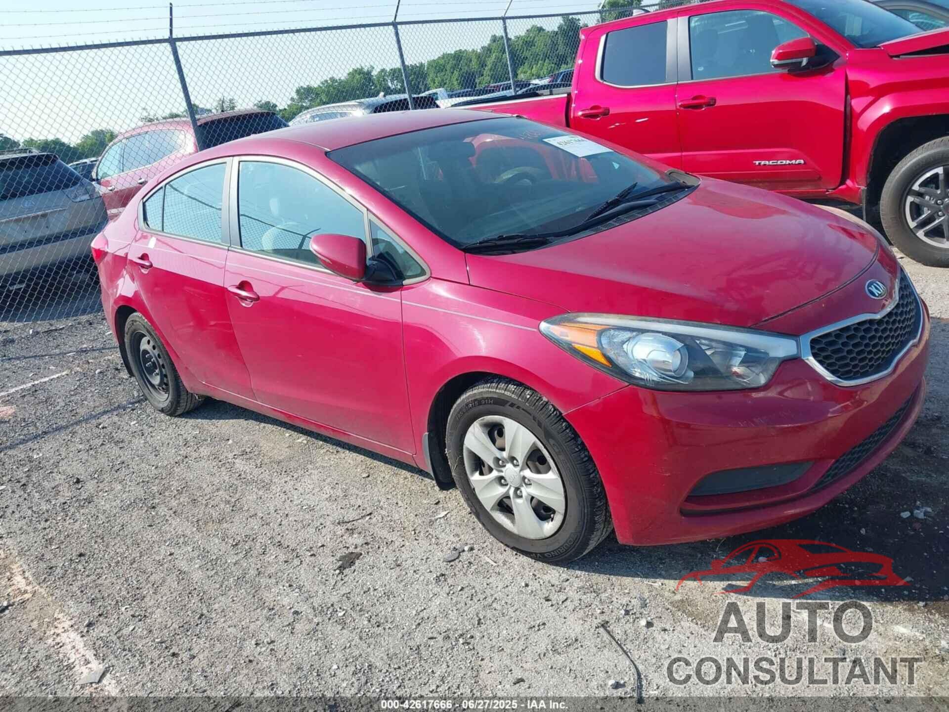 KIA FORTE 2016 - KNAFX4A60G5560224