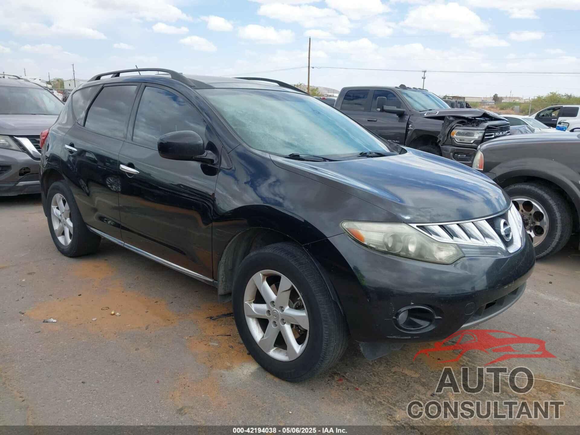 NISSAN MURANO 2009 - JN8AZ18W19W134328