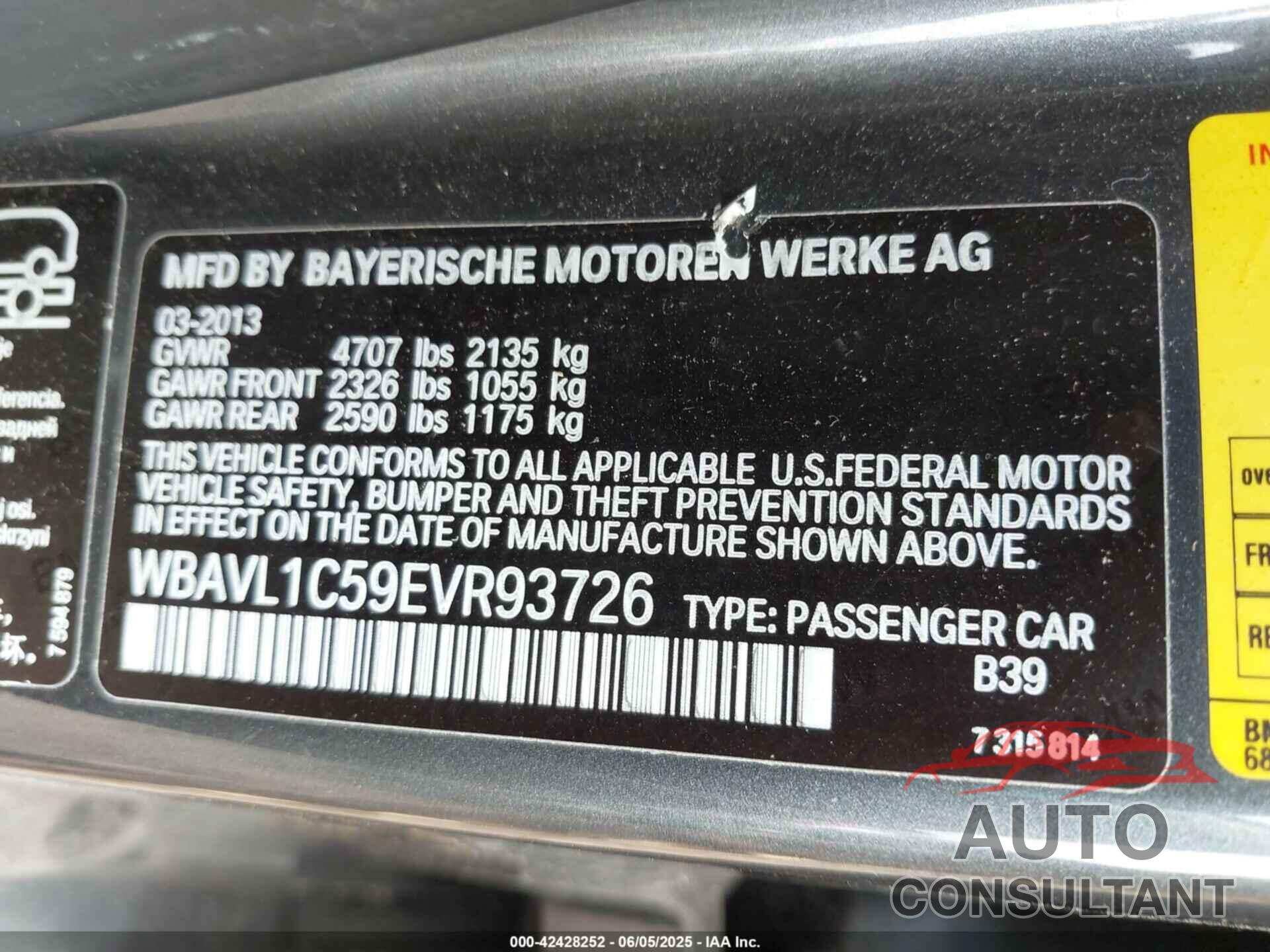 BMW X1 2014 - WBAVL1C59EVR93726