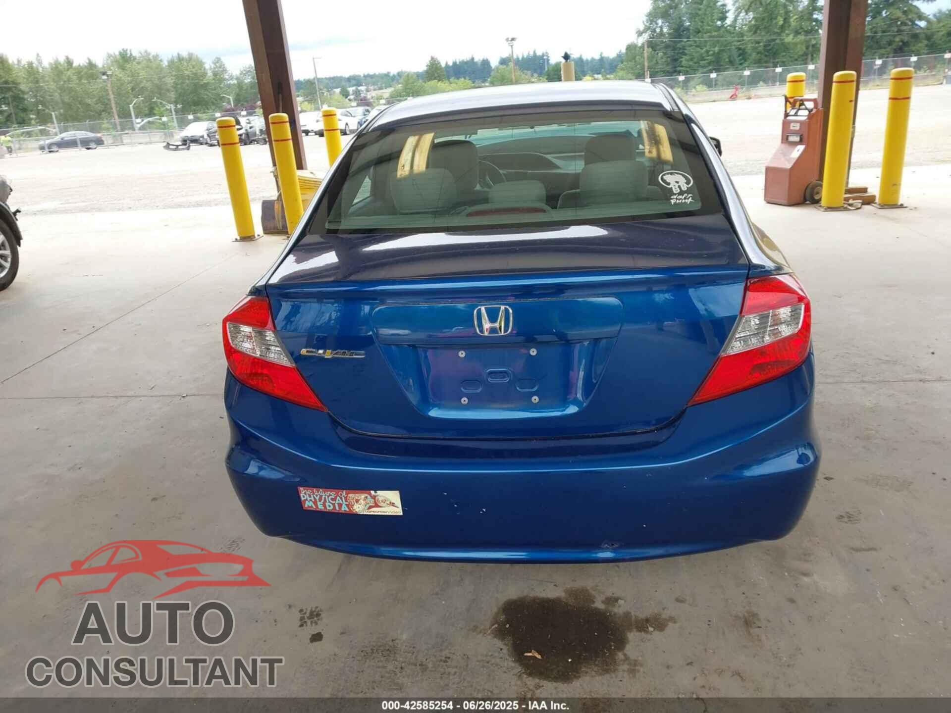 HONDA CIVIC 2012 - 19XFB2F57CE368433