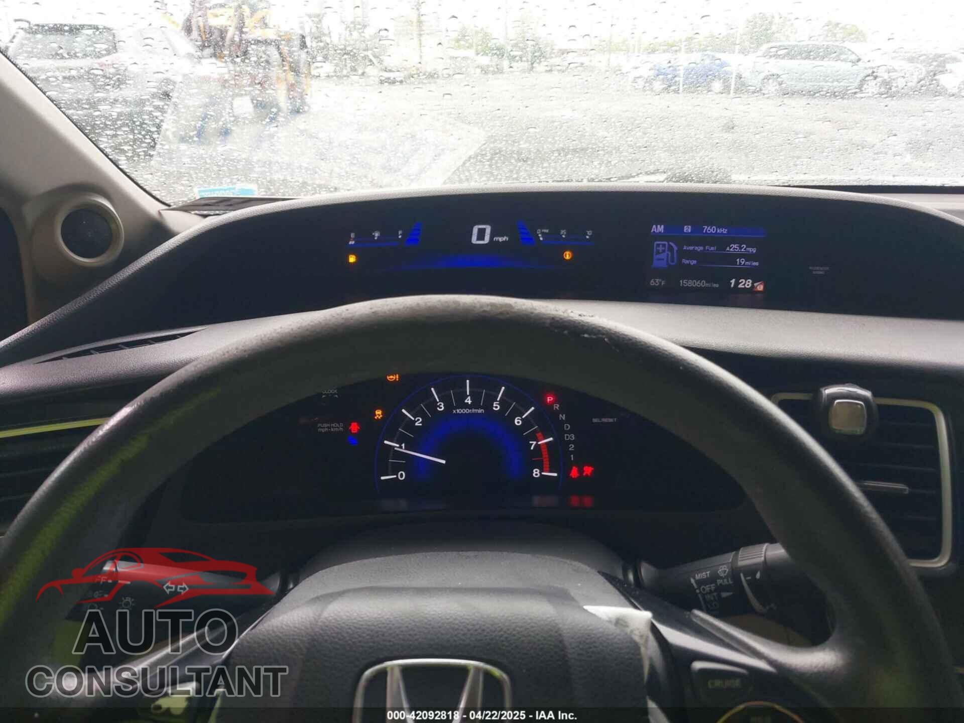 HONDA CIVIC 2013 - 19XFB2F89DE032181