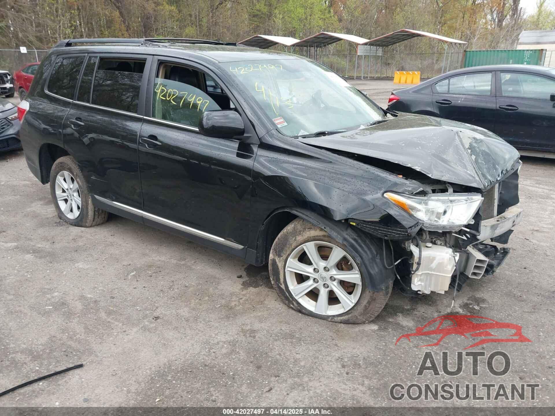 TOYOTA HIGHLANDER 2013 - 5TDBK3EH3DS273665