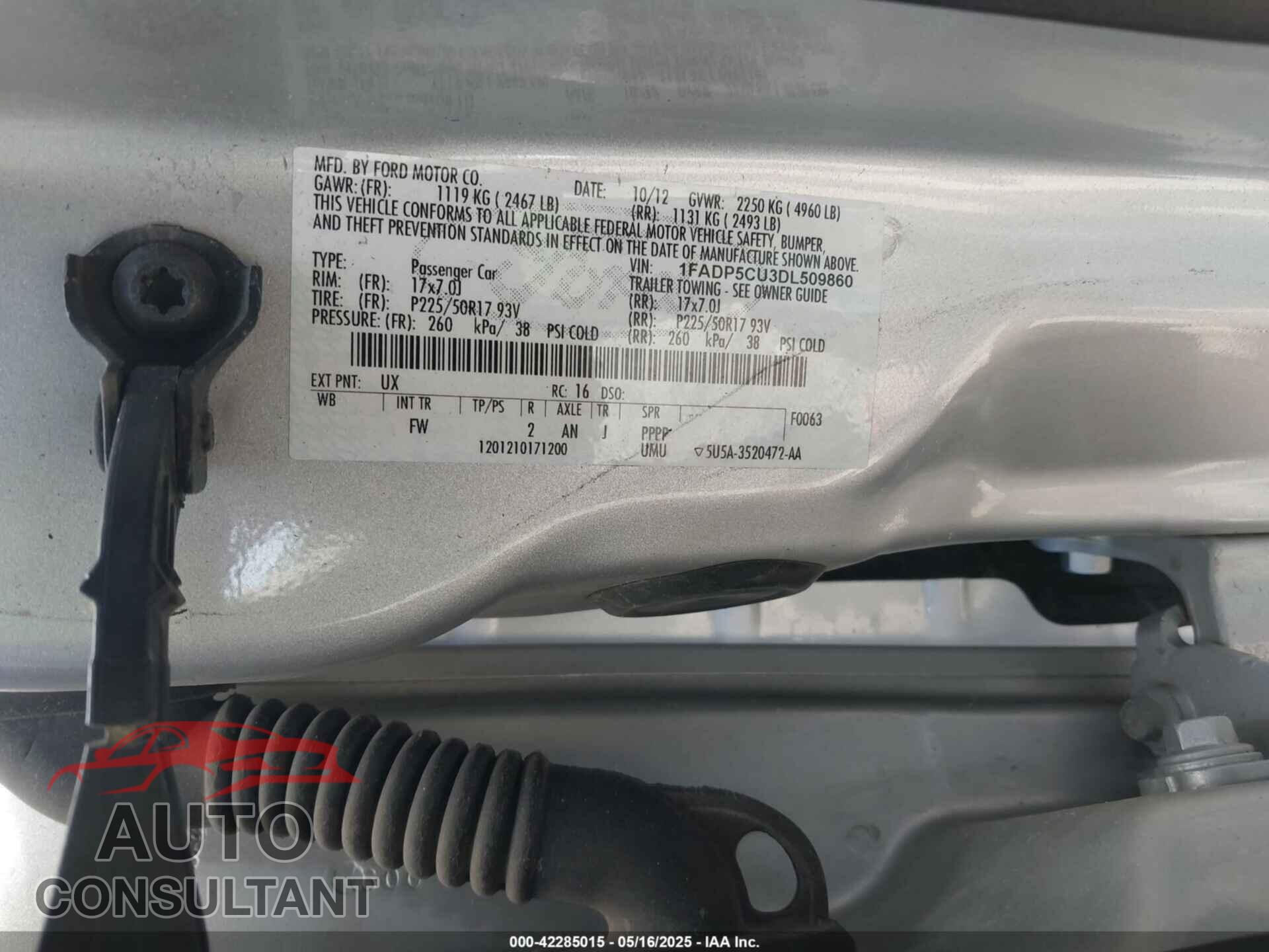 FORD C-MAX 2013 - 1FADP5CU3DL509860