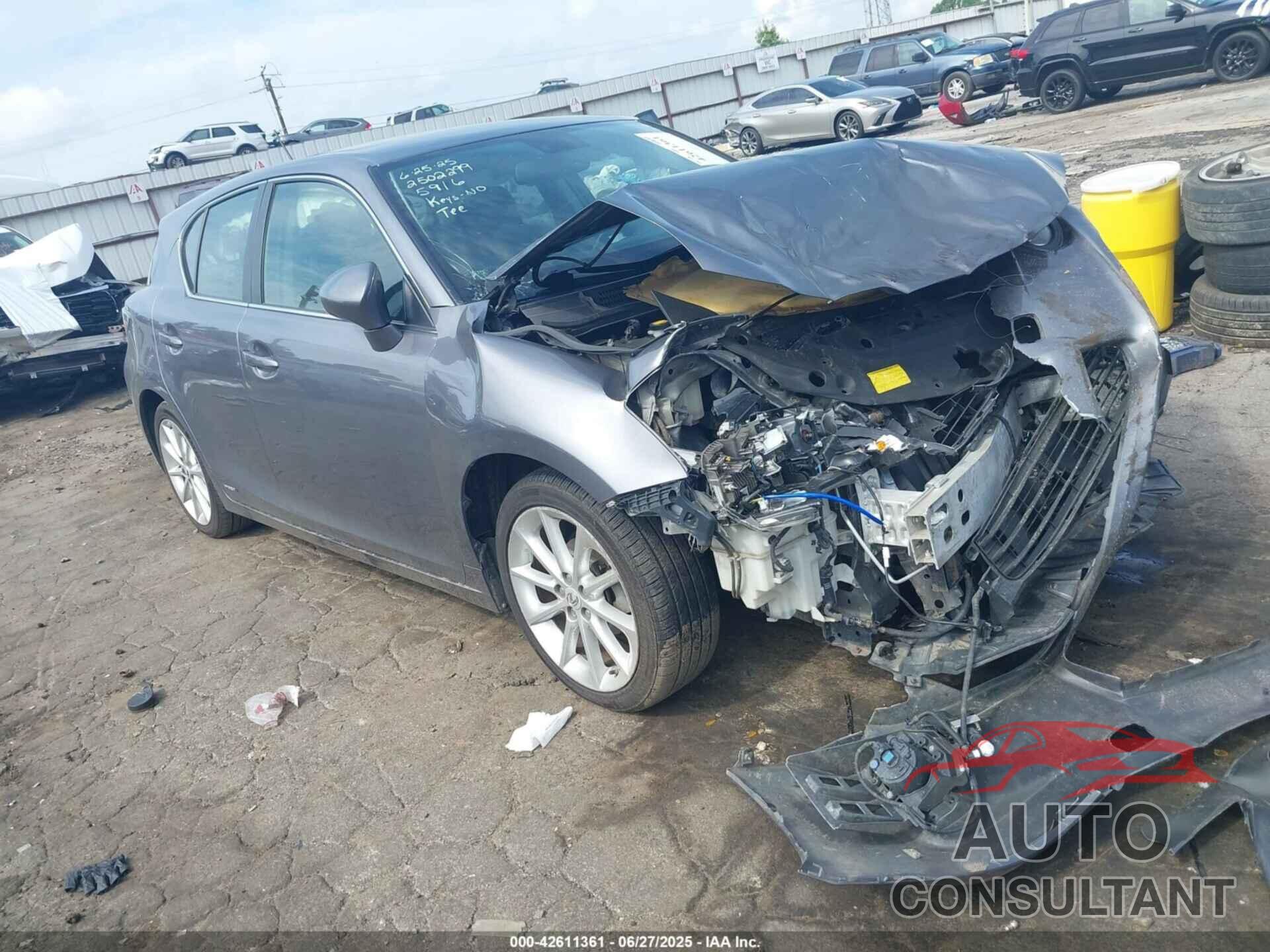 LEXUS CT 200H 2012 - JTHKD5BH0C2075916