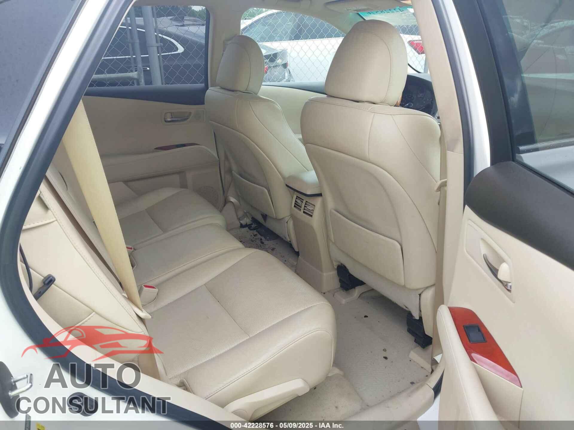 LEXUS RX 350 2011 - 2T2BK1BA6BC092170