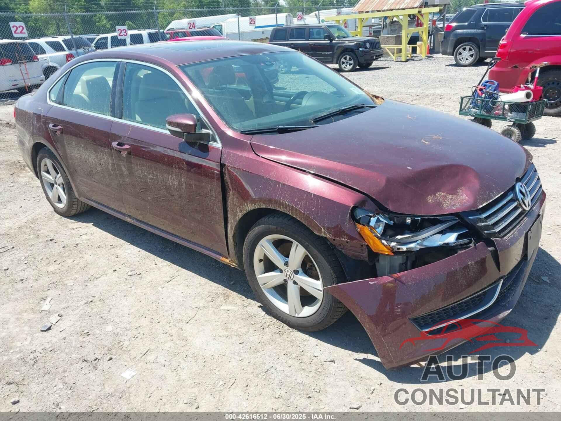 VOLKSWAGEN PASSAT 2013 - 1VWBP7A34DC089224