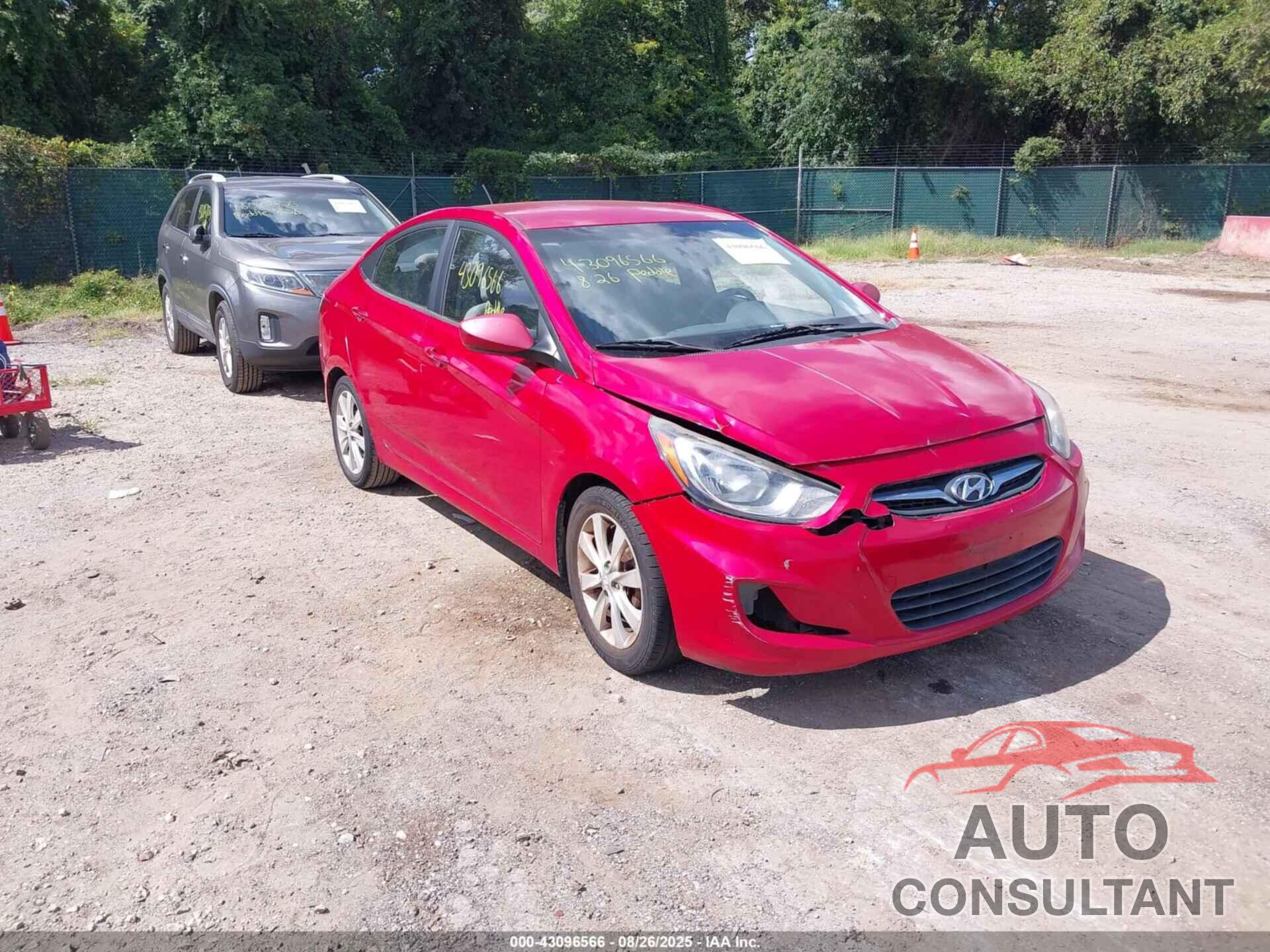 HYUNDAI ACCENT 2012 - KMHCU4AE3CU136389