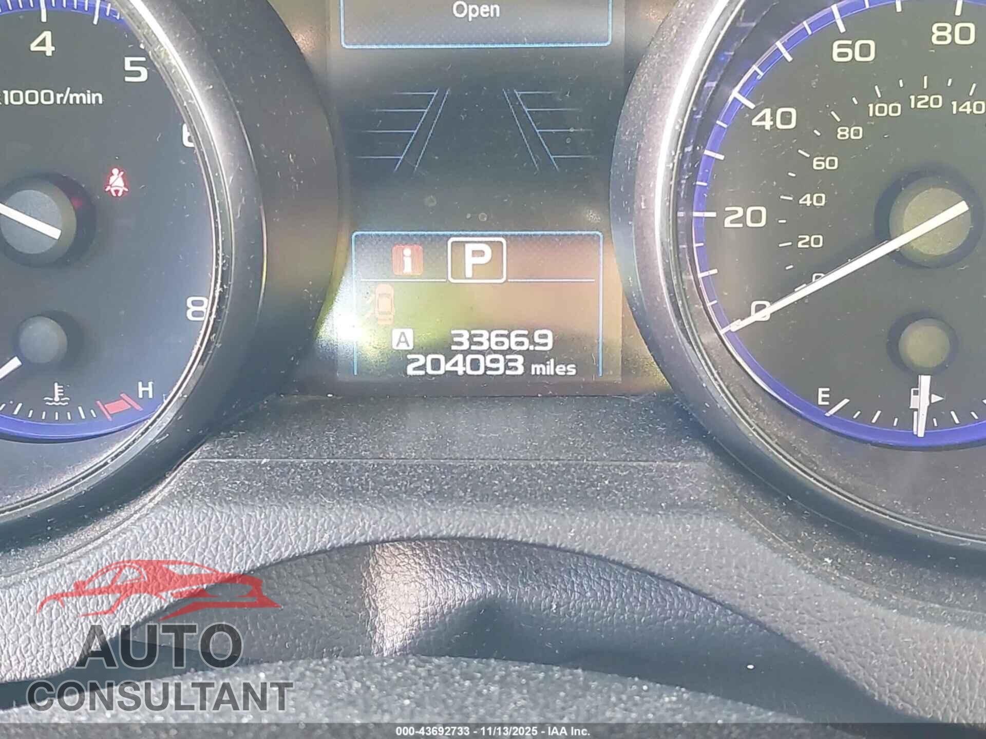 SUBARU OUTBACK 2017 - 4S4BSAFC8H3278287