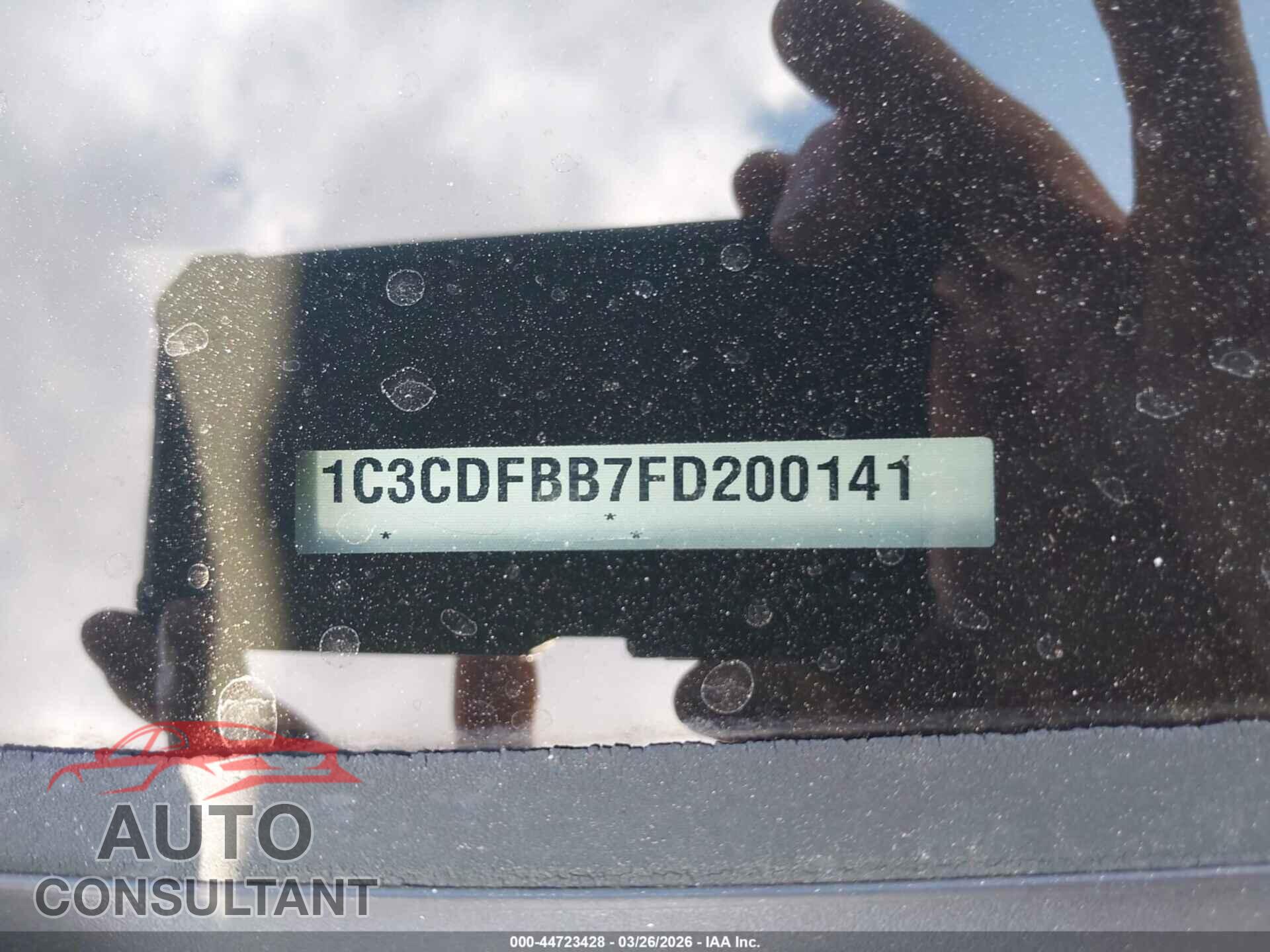 DODGE DART 2015 - 1C3CDFBB7FD200141