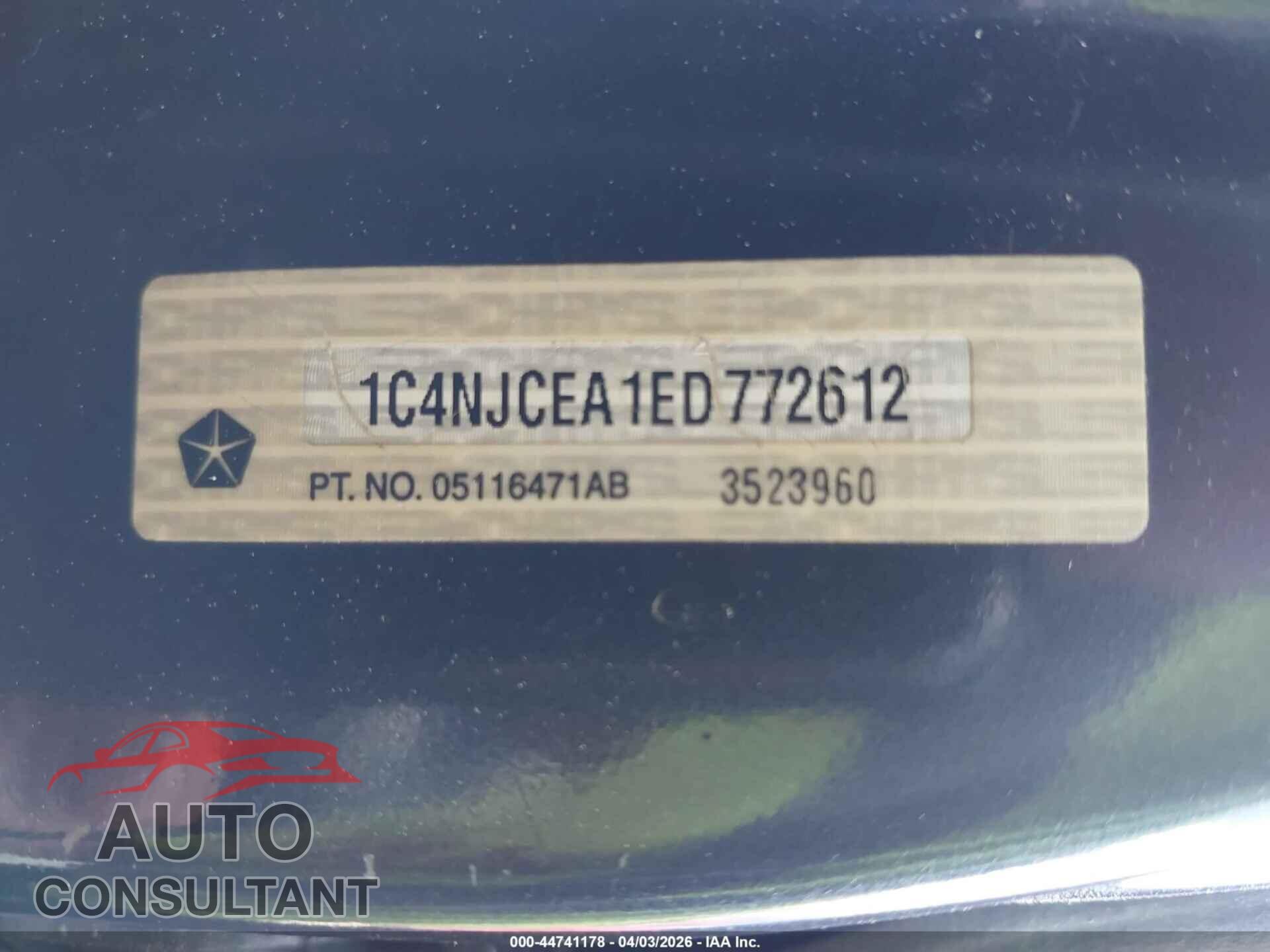 JEEP COMPASS 2014 - 1C4NJCEA1ED772612