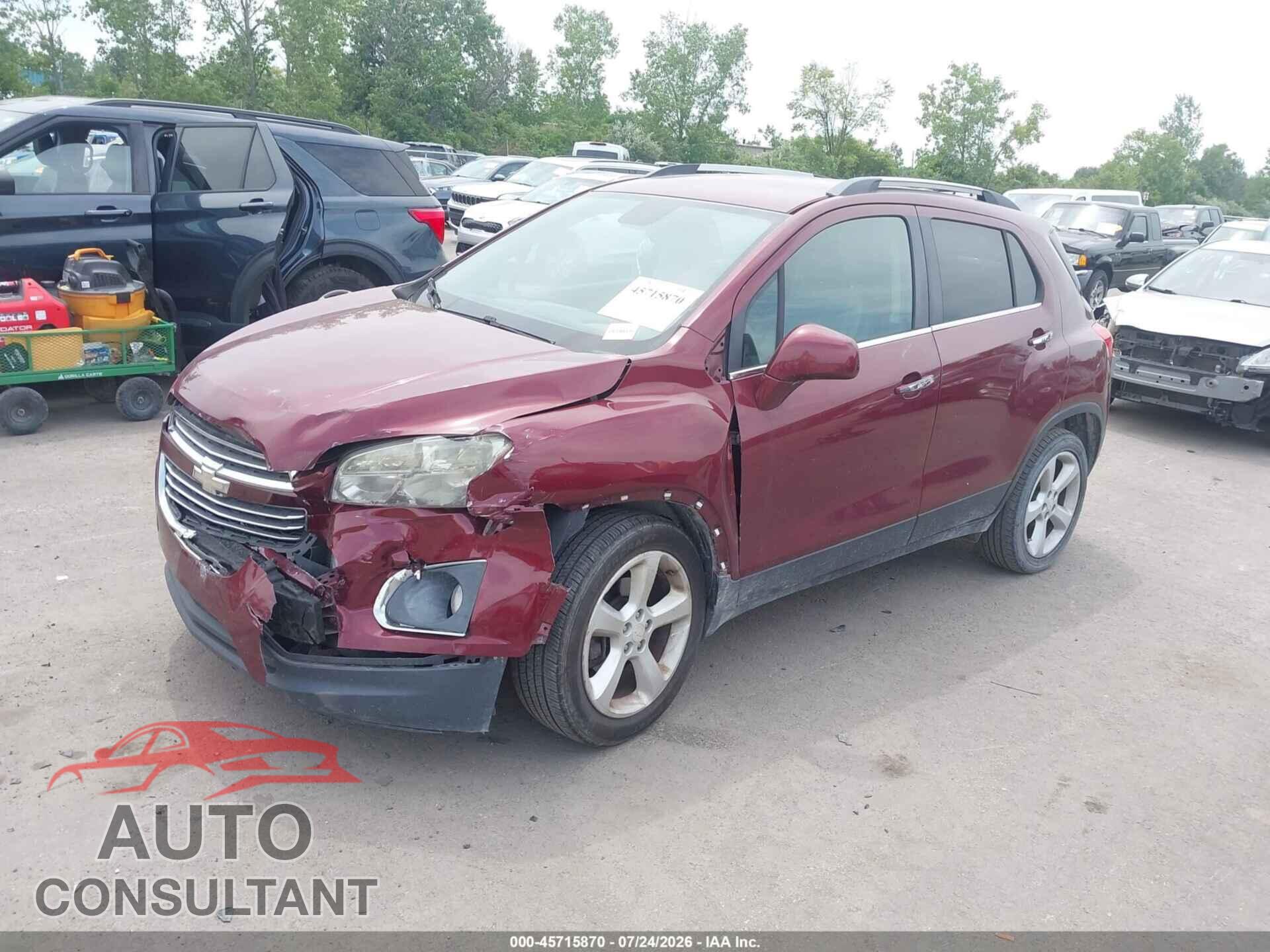 CHEVROLET TRAX 2016 - 3GNCJMSB7GL166360