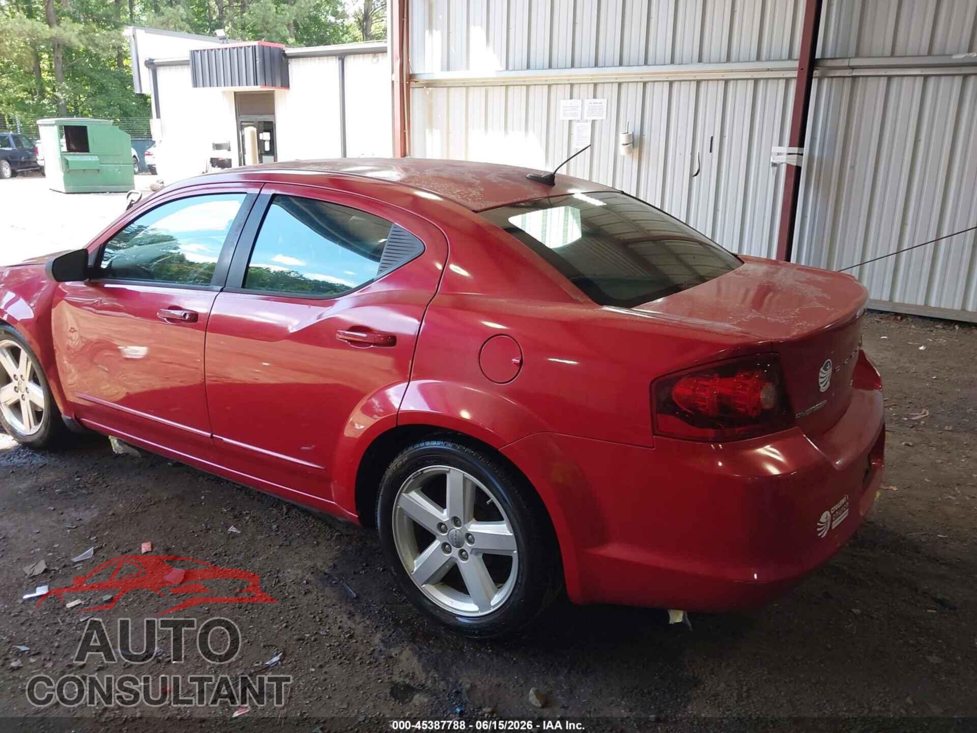 DODGE AVENGER 2013 - 1C3CDZCB6DN682236