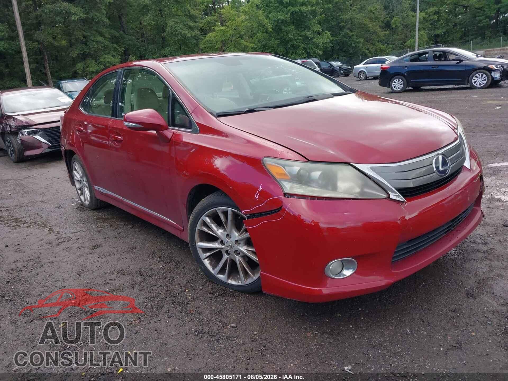 LEXUS HS 250H 2010 - JTHBB1BA7A2012228