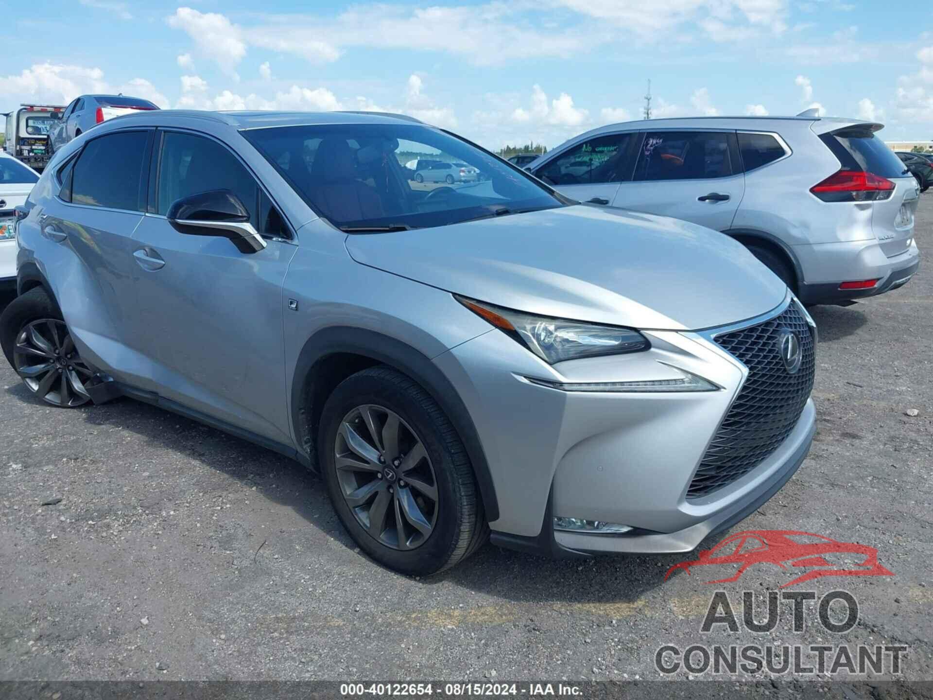 LEXUS NX 2016 - JTJYARBZXG2024267