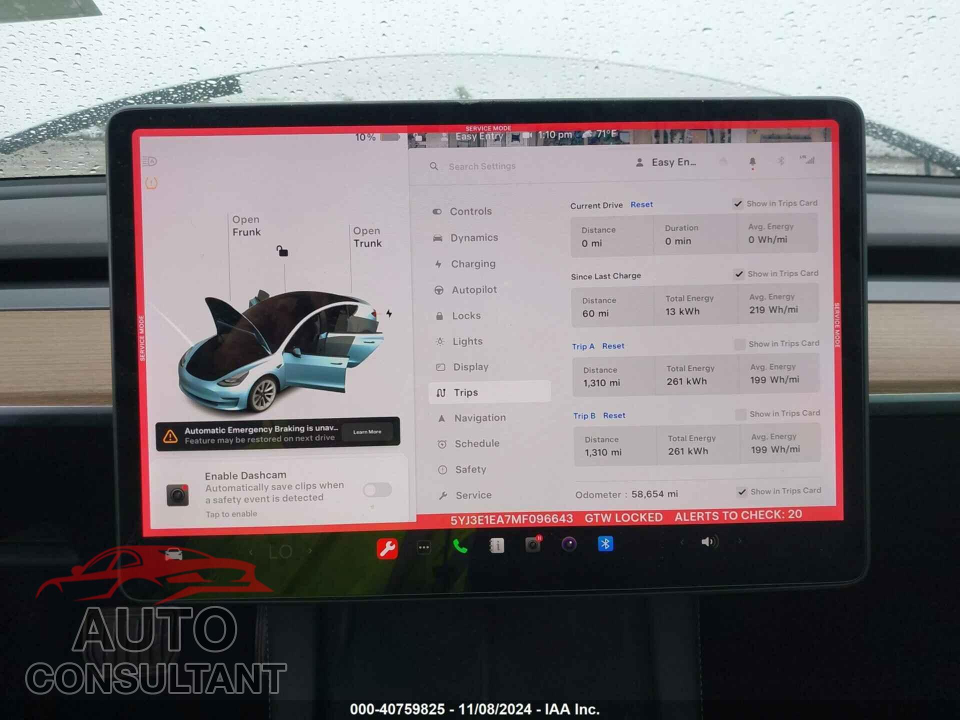 TESLA MODEL 3 2021 - 5YJ3E1EA7MF096643