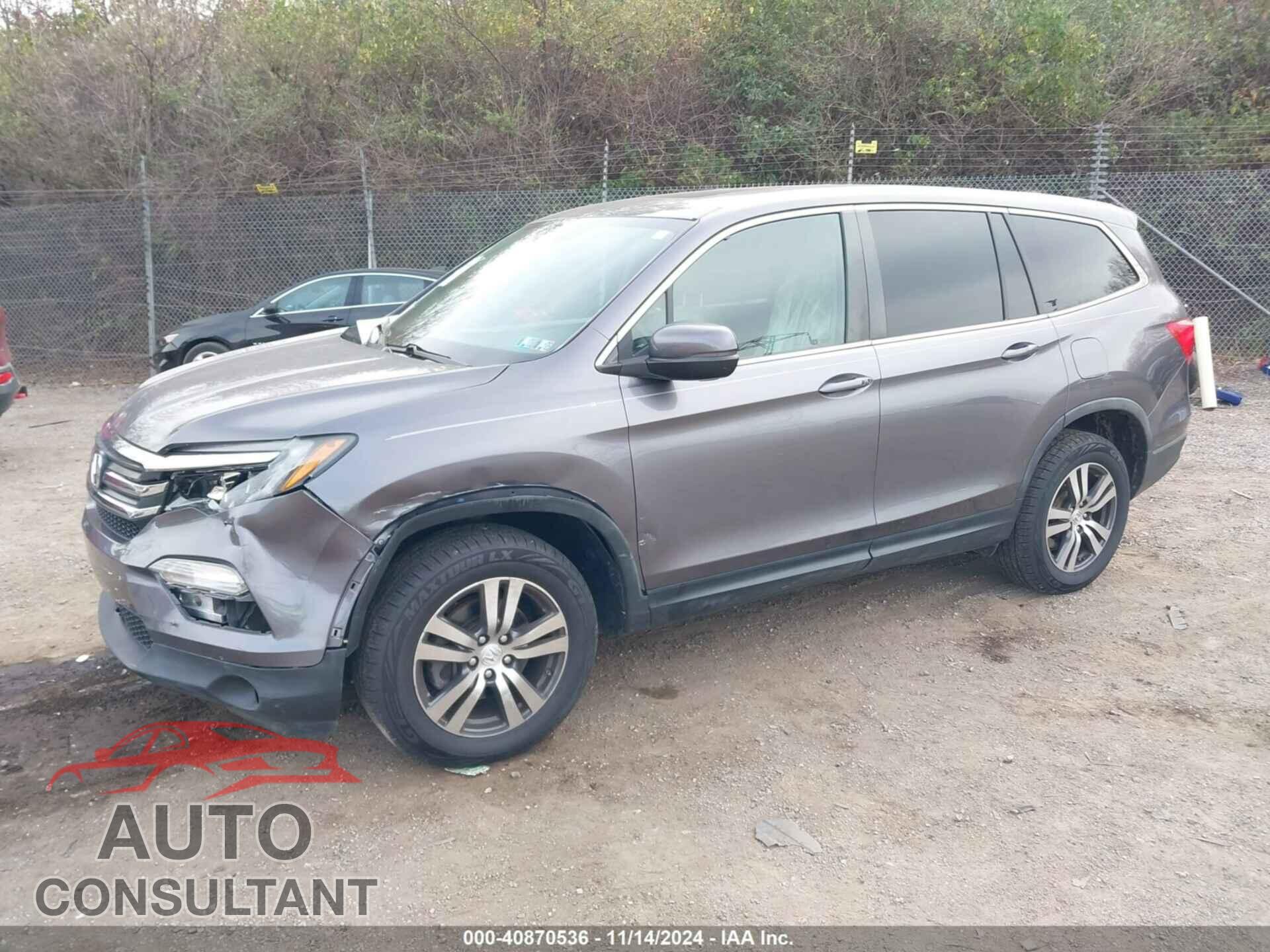 HONDA PILOT 2017 - 5FNYF6H51HB043490