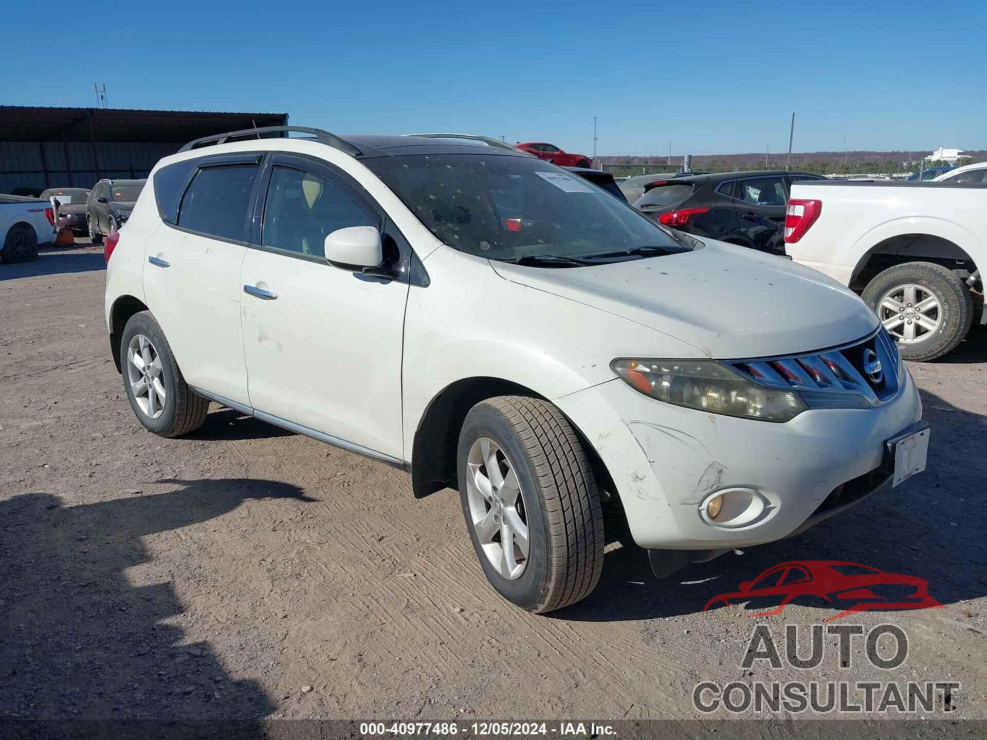 NISSAN MURANO 2009 - JN8AZ18W79W160335