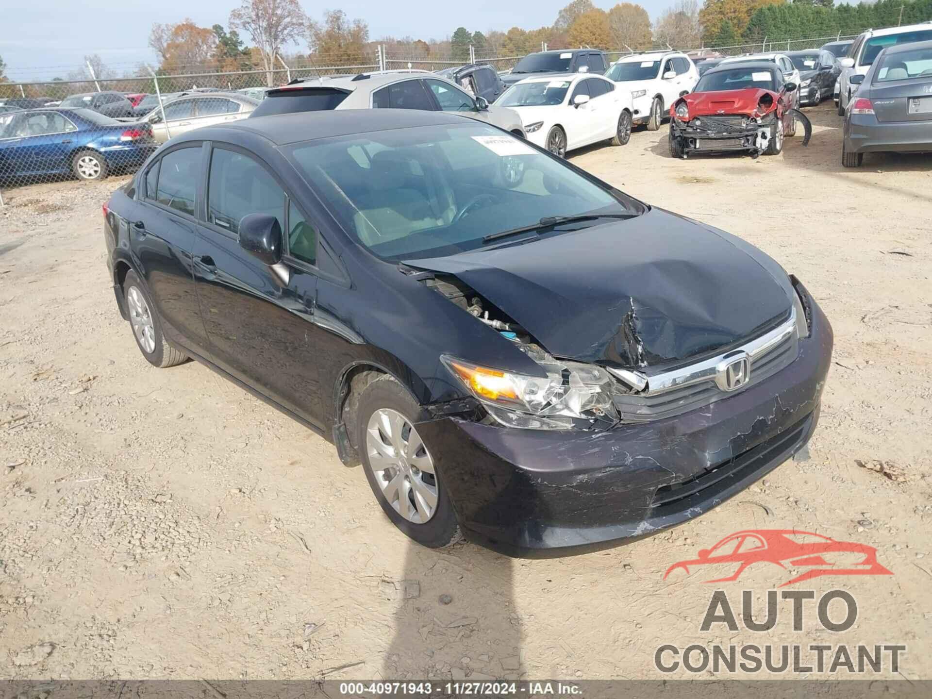 HONDA CIVIC 2012 - 19XFB2F58CE012475