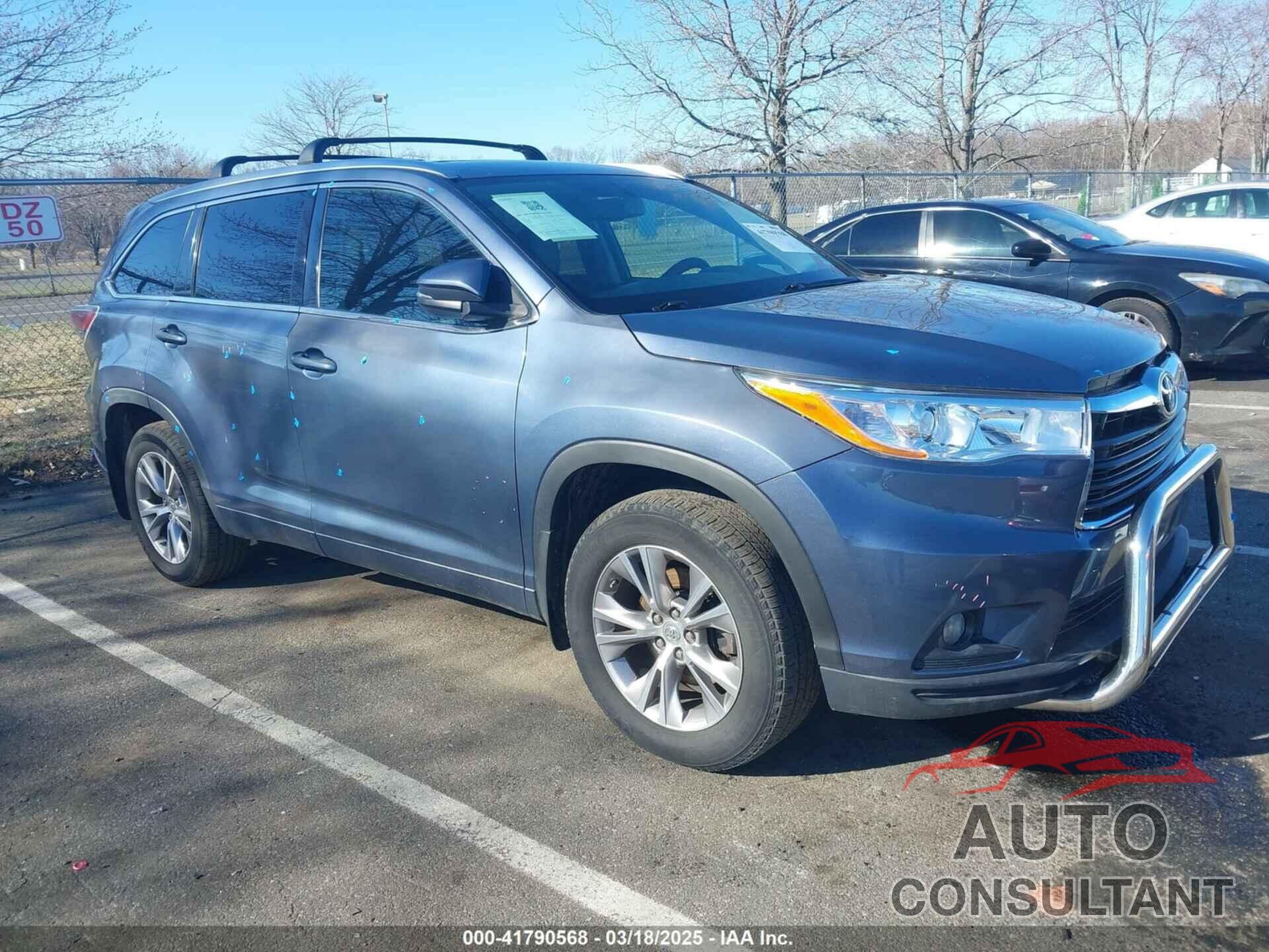 TOYOTA HIGHLANDER 2015 - 5TDJKRFH7FS178591