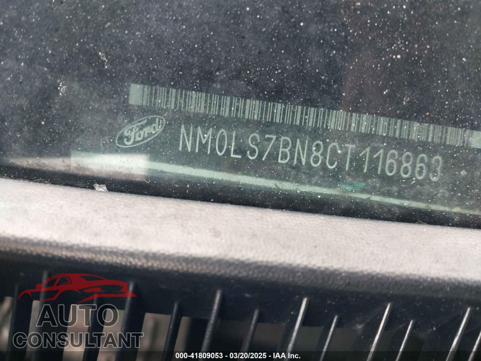 FORD TRANSIT CONNECT 2012 - NM0LS7BN8CT116863