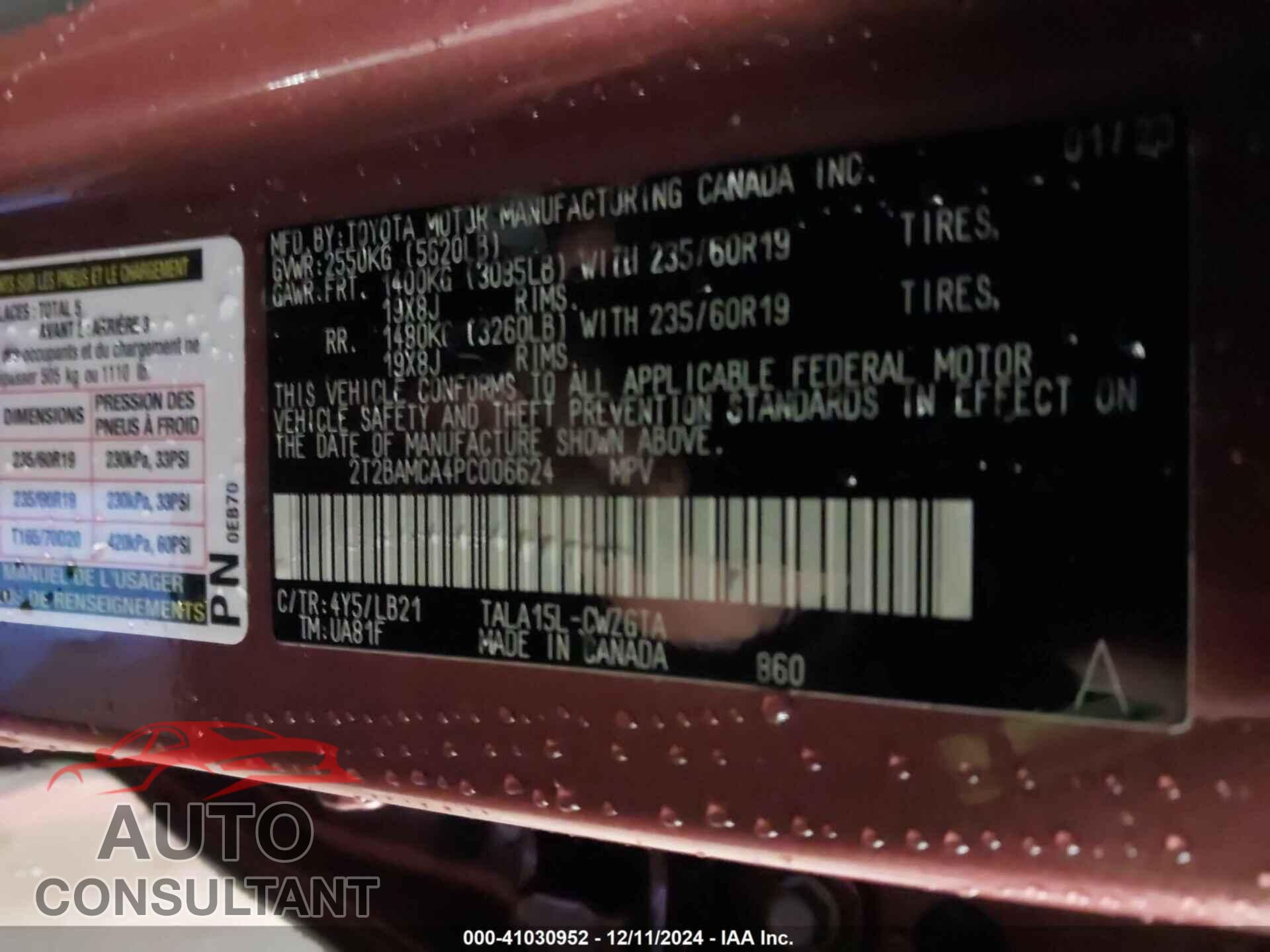 LEXUS RX 350 2023 - 2T2BAMCA4PC006624