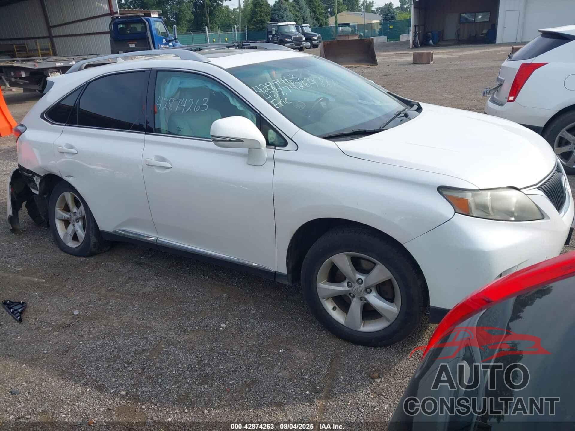 LEXUS RX 350 2010 - 2T2BK1BA9AC068296