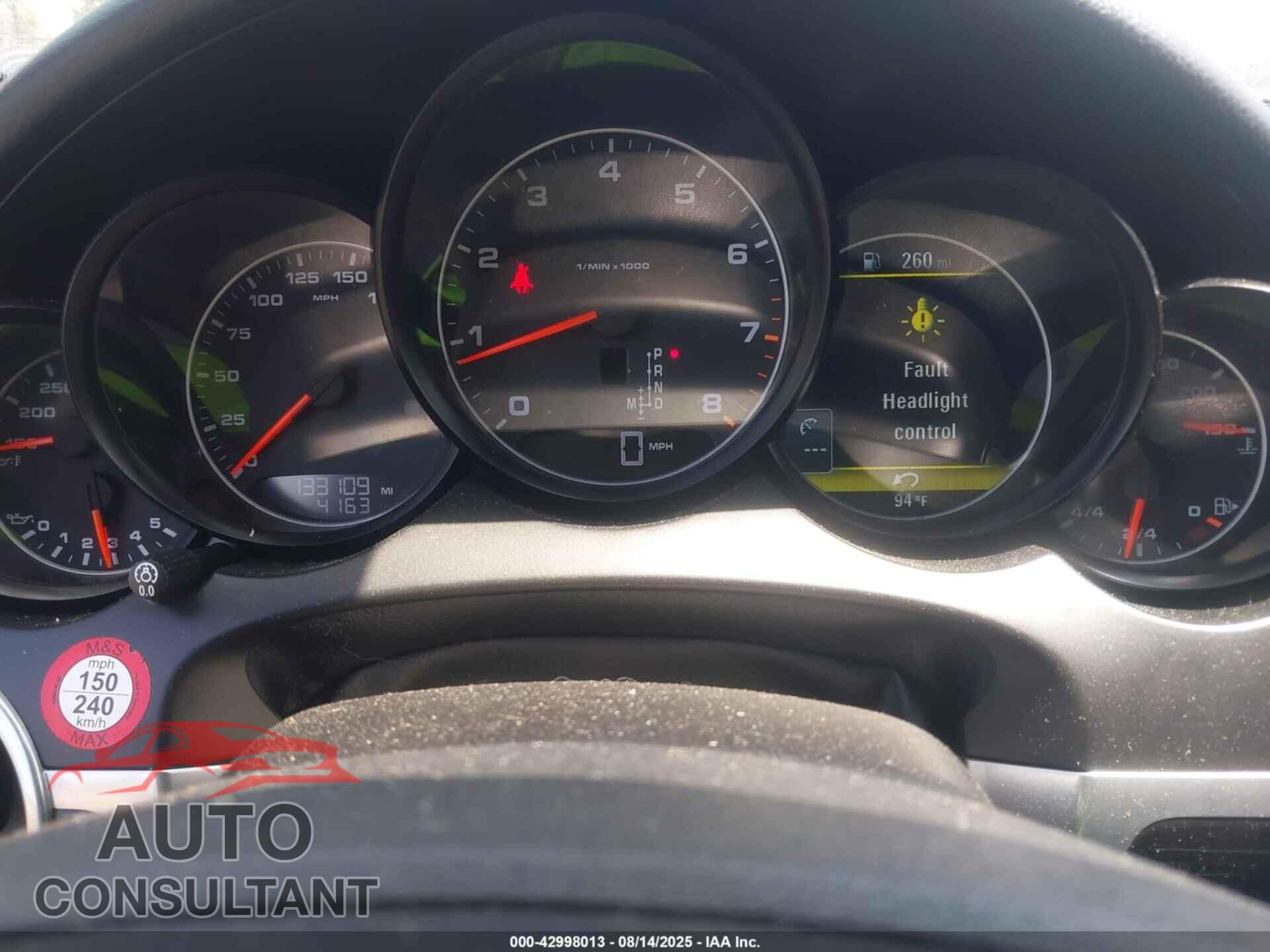 PORSCHE CAYENNE 2013 - WP1AA2A27DLA06216