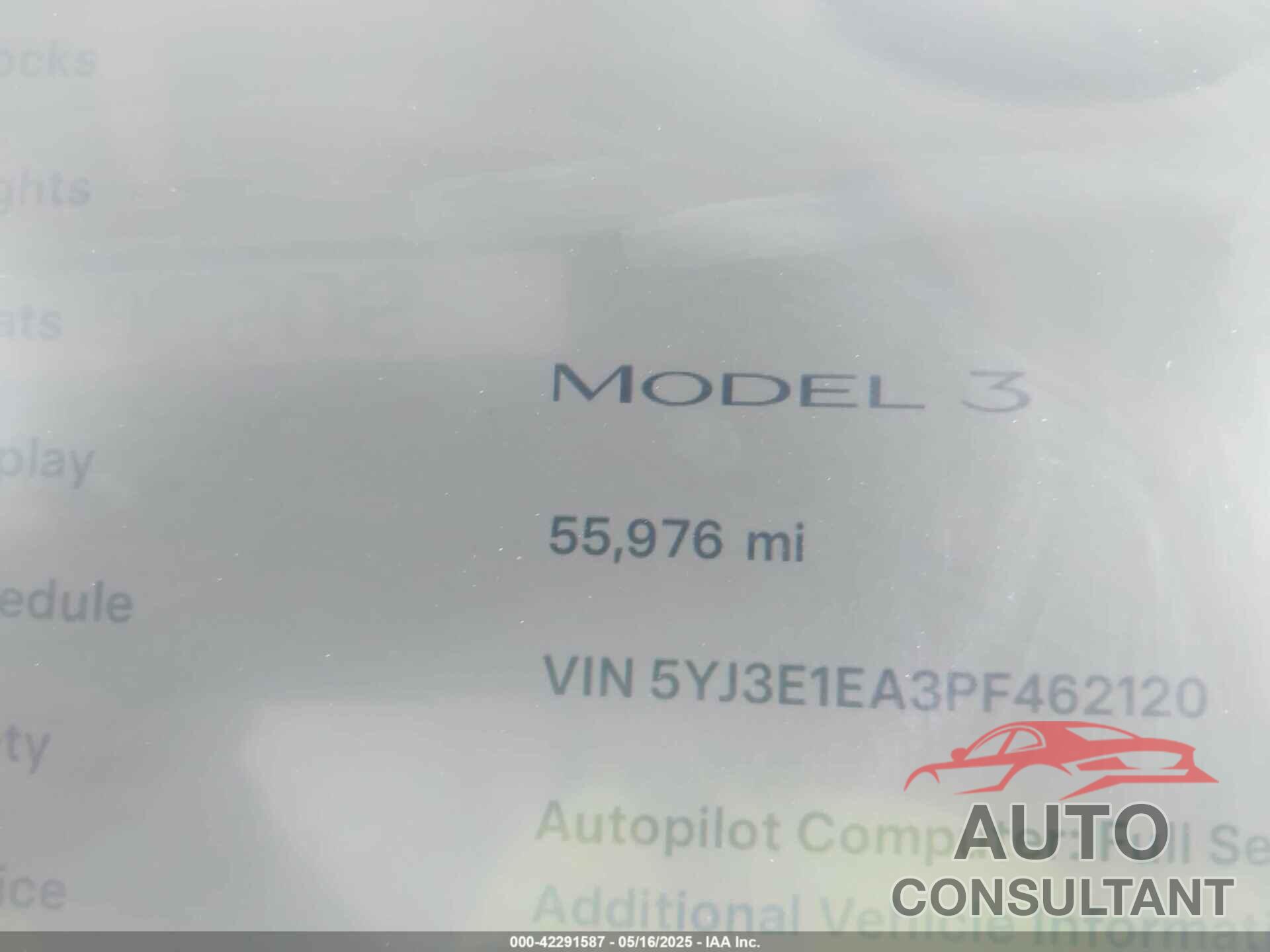 TESLA MODEL 3 2023 - 5YJ3E1EA3PF462120