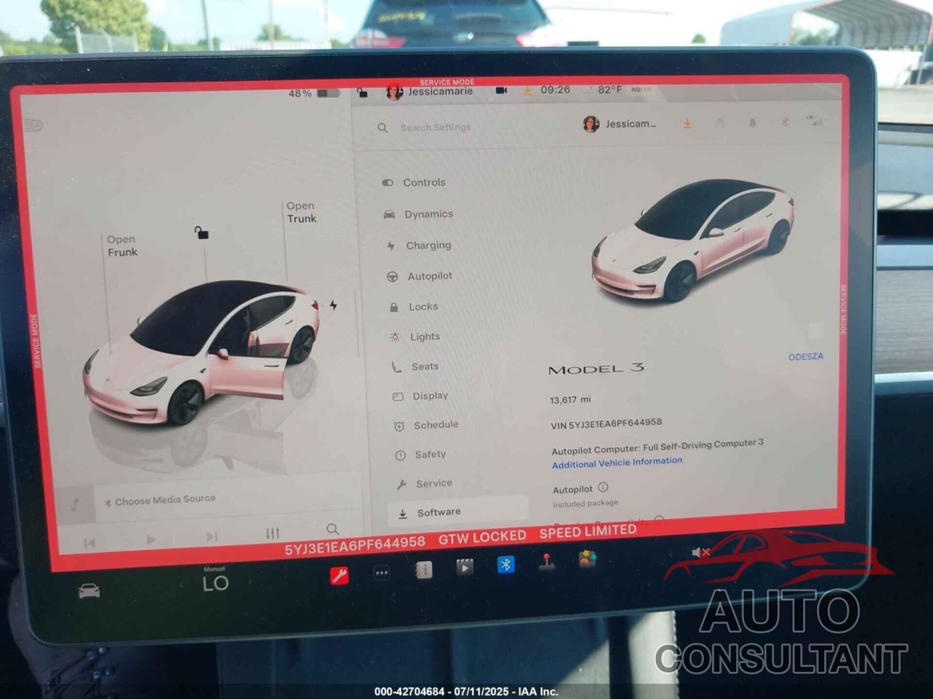 TESLA MODEL 3 2023 - 5YJ3E1EA6PF644958