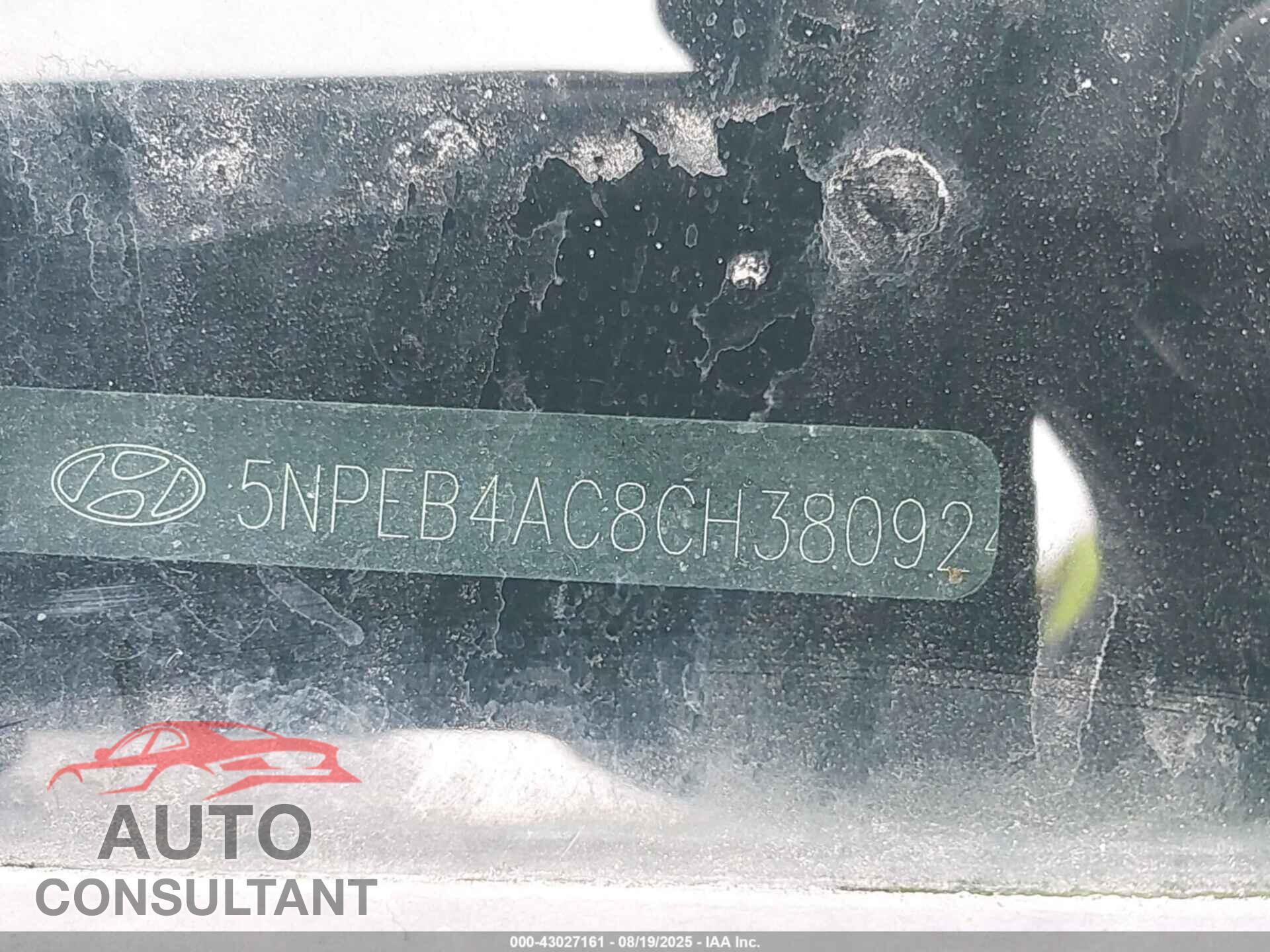 HYUNDAI SONATA 2012 - 5NPEB4AC8CH380924