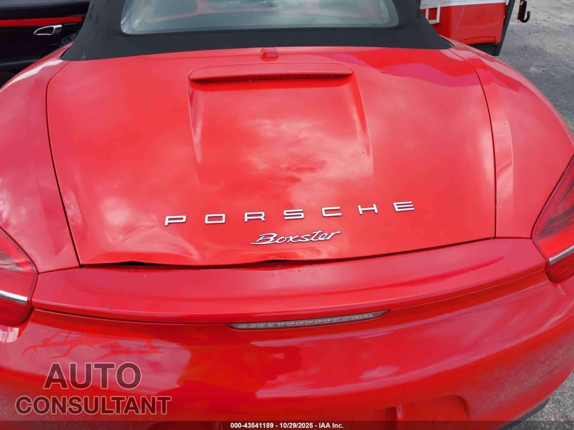 PORSCHE BOXSTER 2015 - WP0CA2A84FS120410