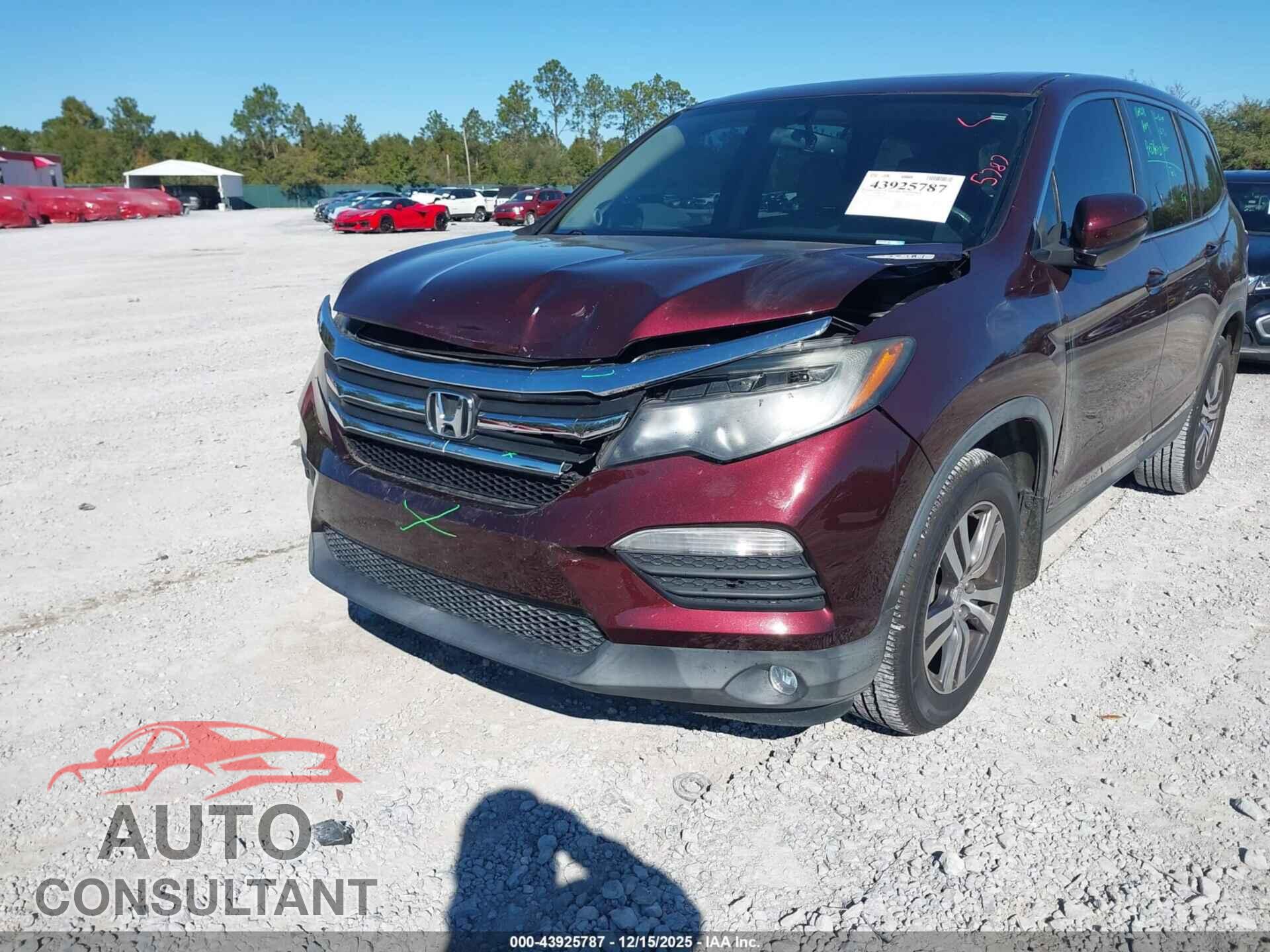 HONDA PILOT 2017 - 5FNYF5H55HB012835