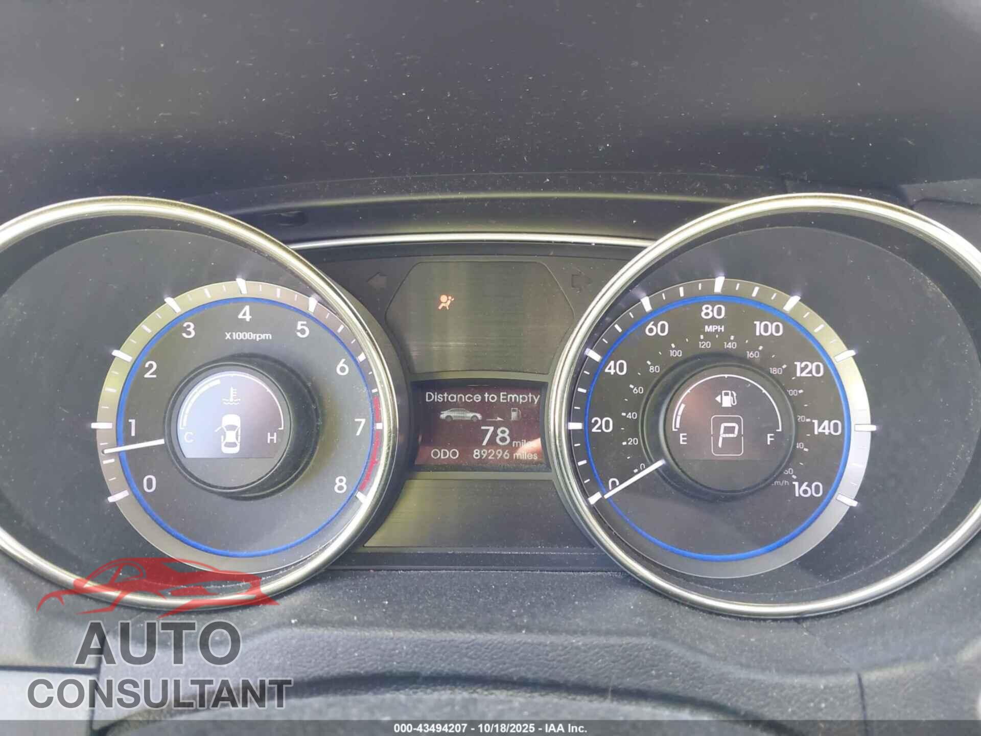 HYUNDAI SONATA 2012 - 5NPEC4AC0CH416831