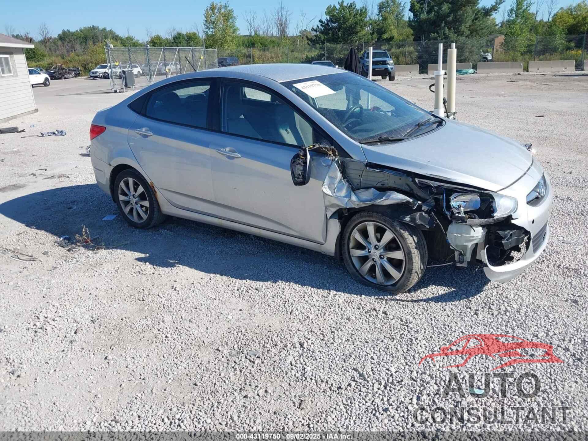 HYUNDAI ACCENT 2013 - KMHCU4AE6DU338788