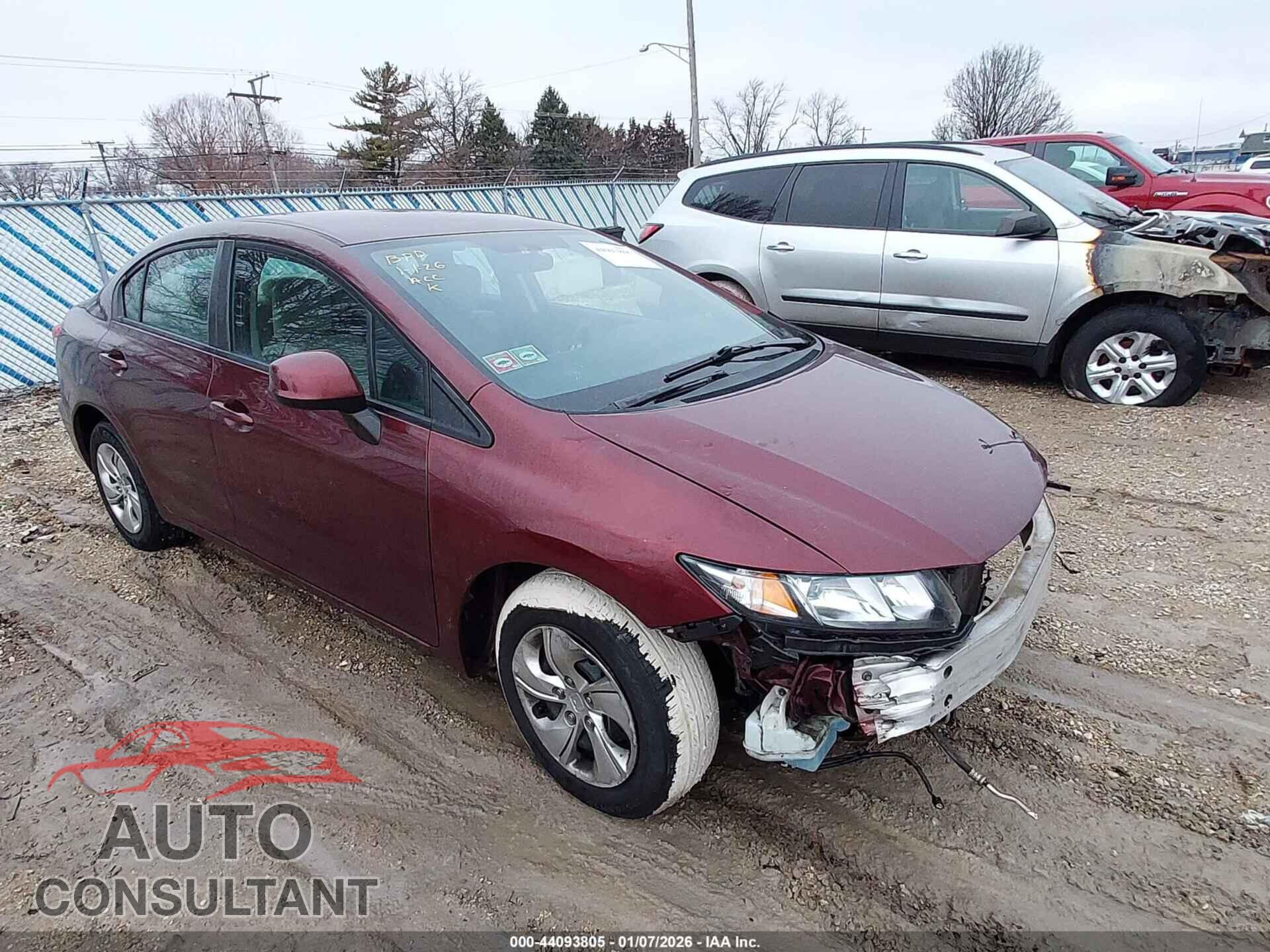 HONDA CIVIC 2013 - 19XFB2F54DE095517