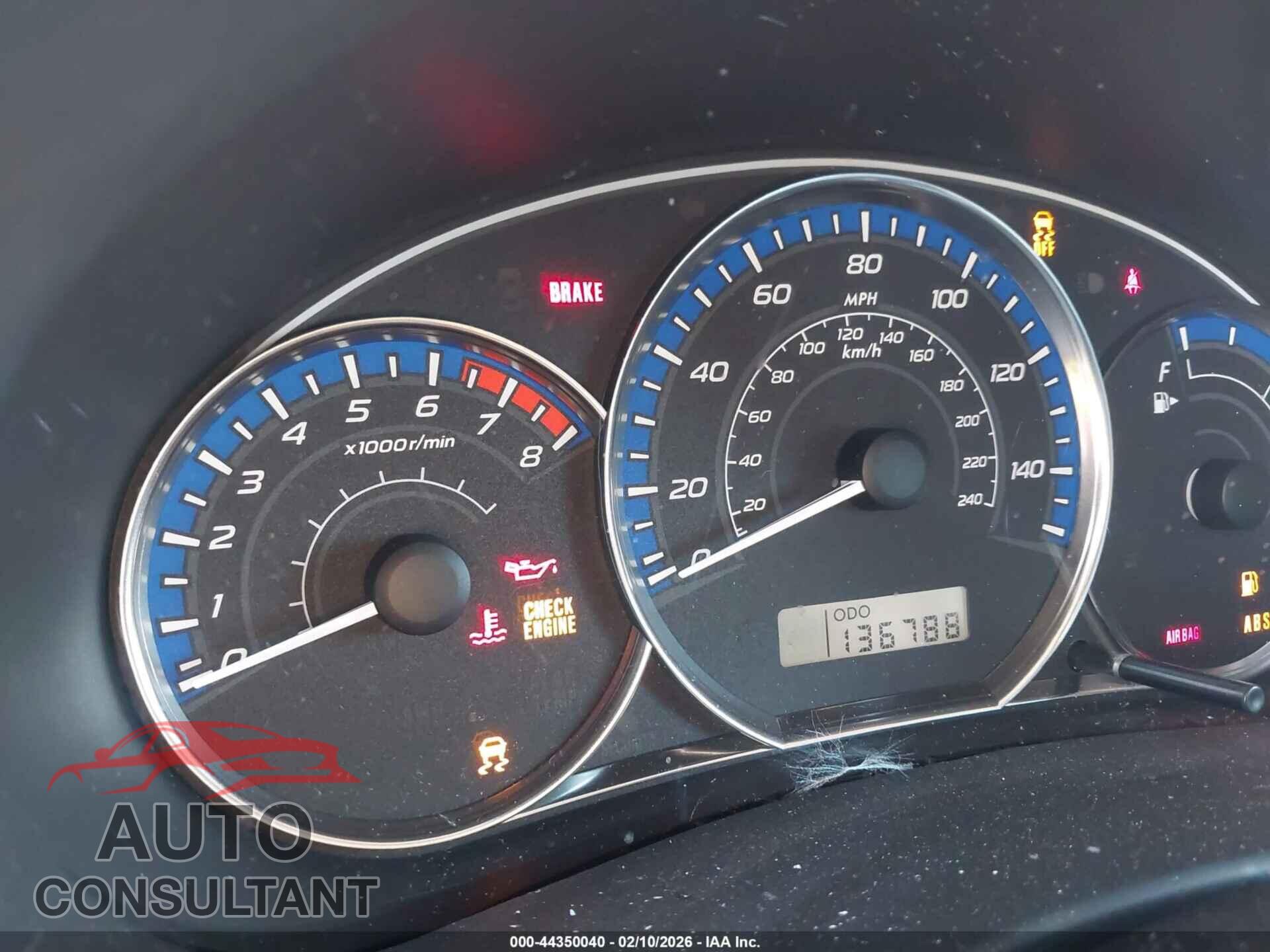 SUBARU FORESTER 2012 - JF2SHAEC8CH456460